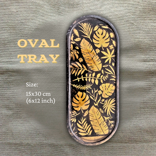 Thumbnail: Resin Tray & Coaster Collection – Botanical Gold Design (Single or Full Set)
