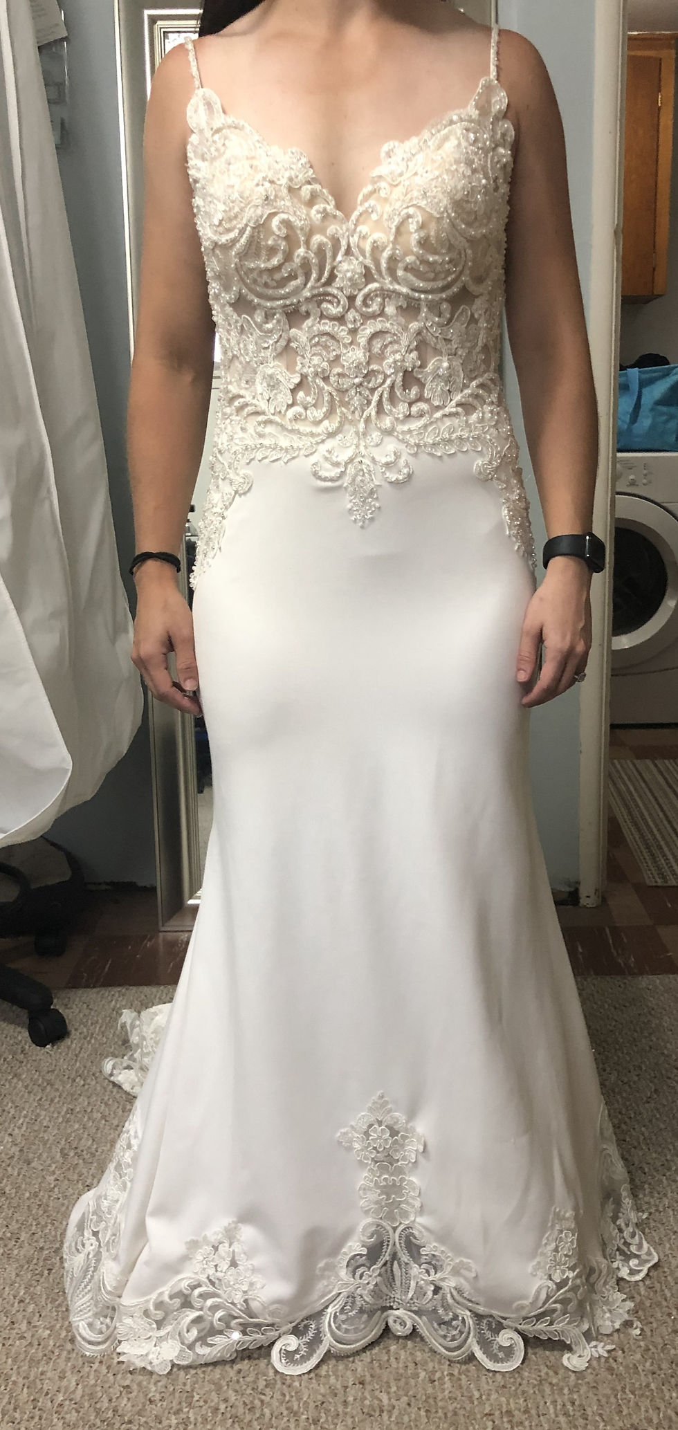 Lace hem applique
