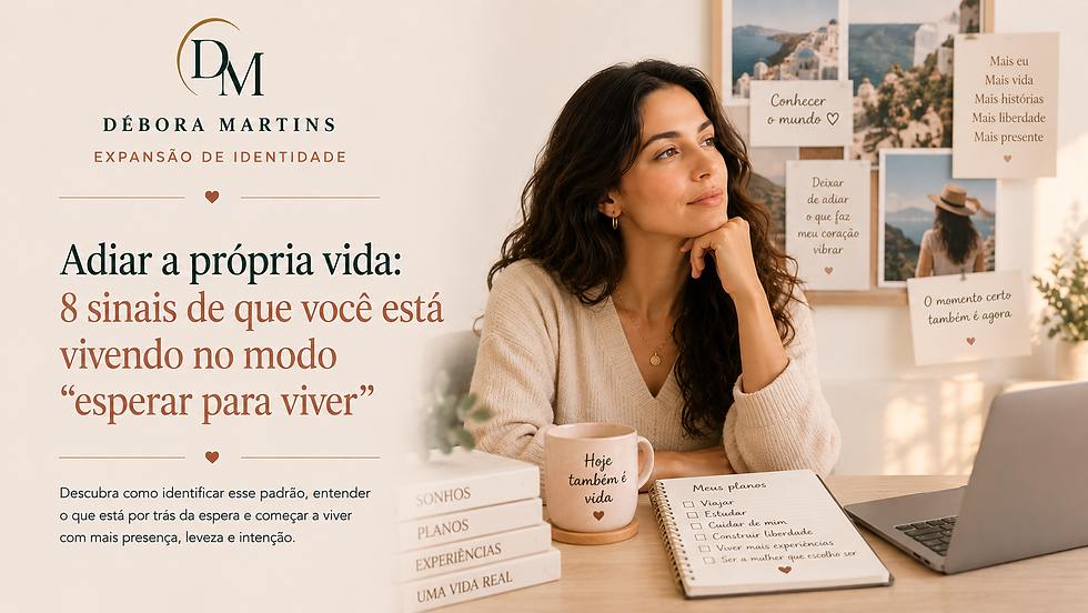 Adiar a própria vida virou um padrão? Conheça 8 sinais de que você está esperando o momento ideal para viver, descansar, agir e aproveitar o presente.