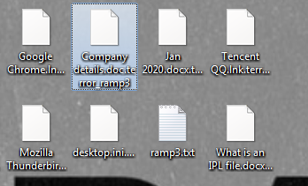 Files encrypted by Ramp ransomware