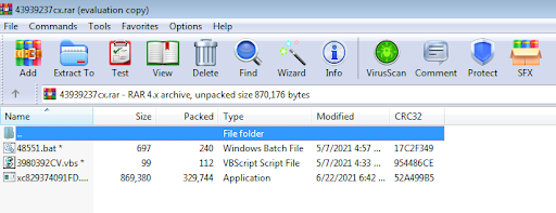 Figure 4: Files and scripts inside 43939237cx.rar
