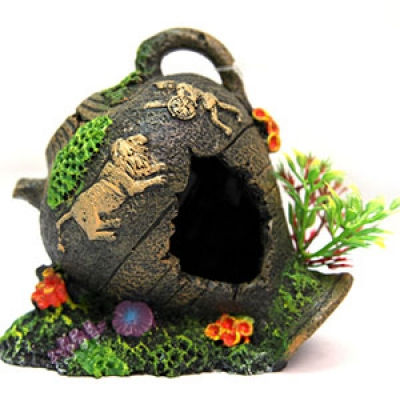 Y Ornament Jar With Coral 12x8.5x11cm S