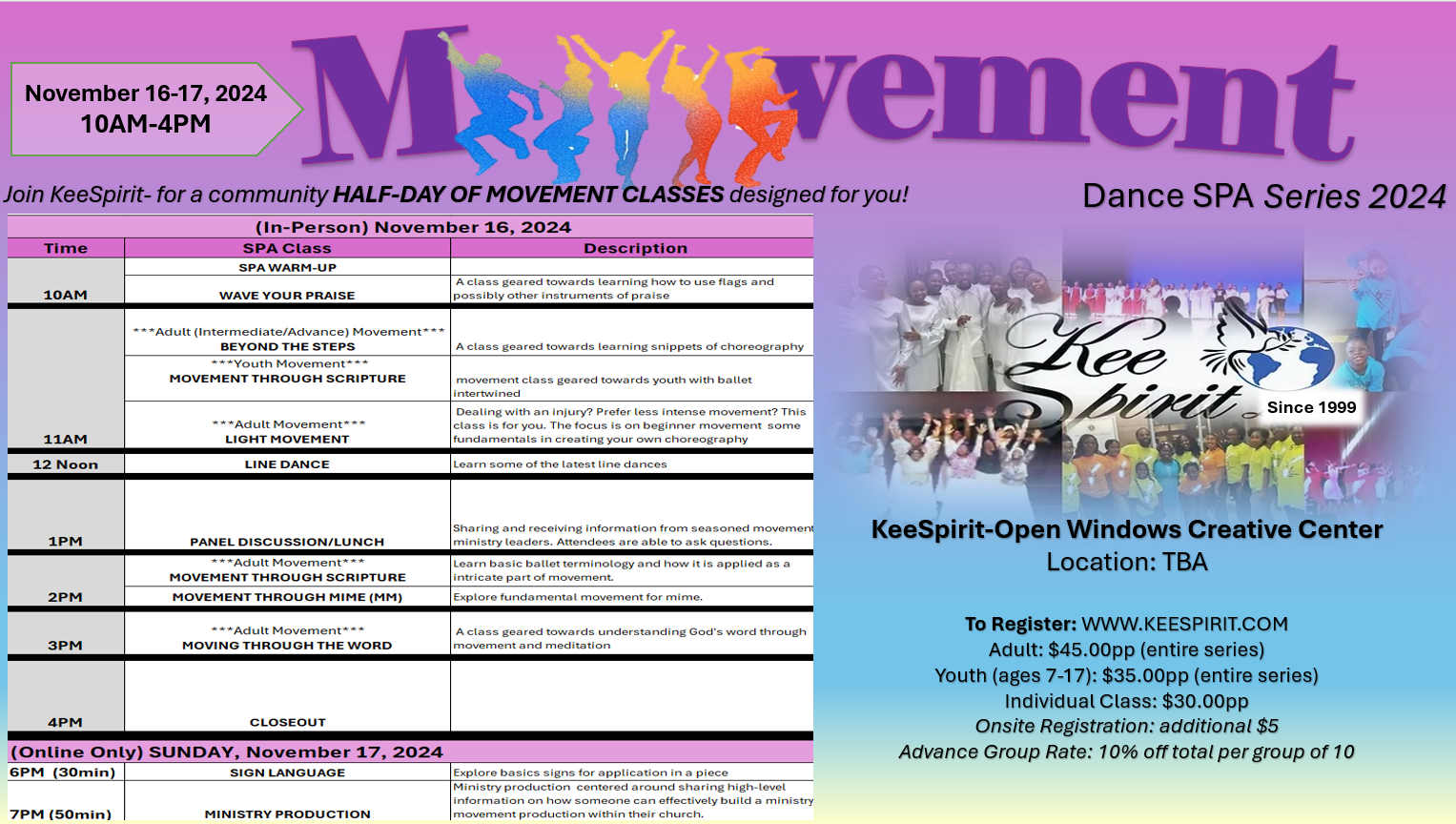 (Onsite) 2024 Dance SPA- Registration (Youth)