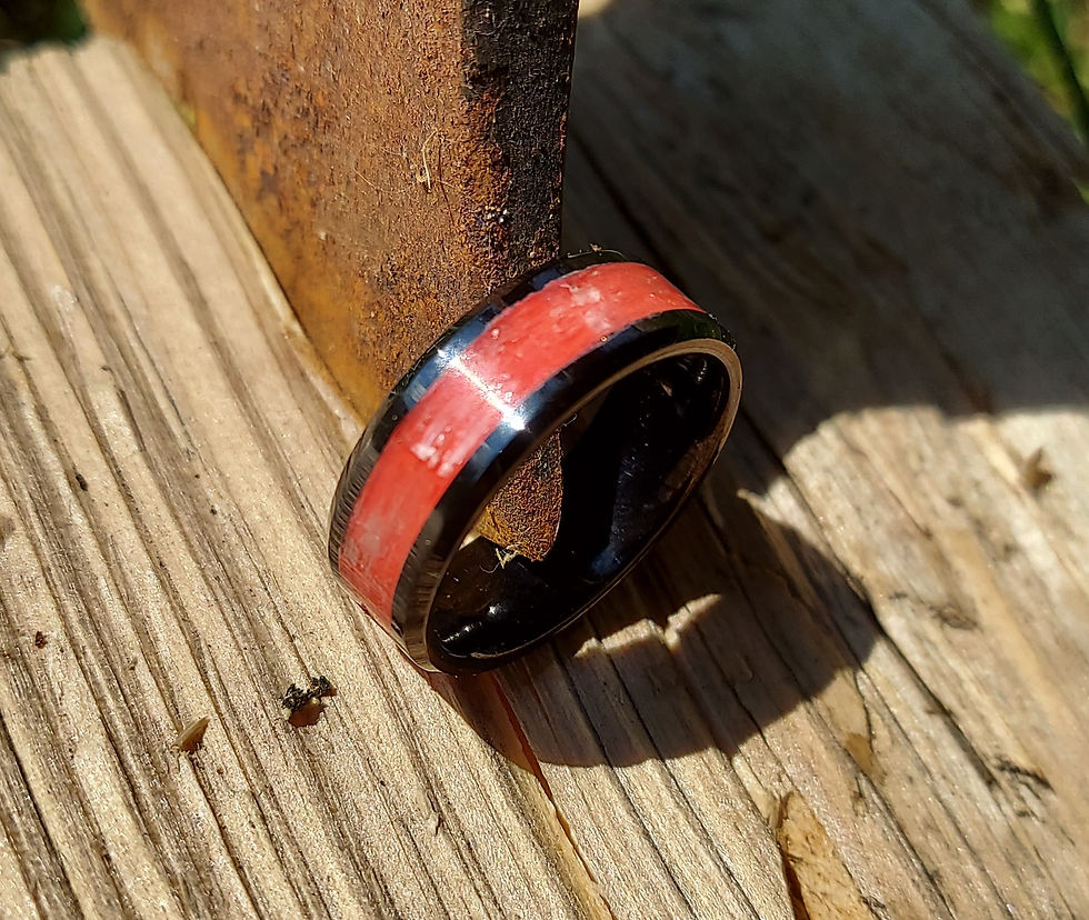 Thumbnail: Black Ceramic w/ Selenite and Red pigment