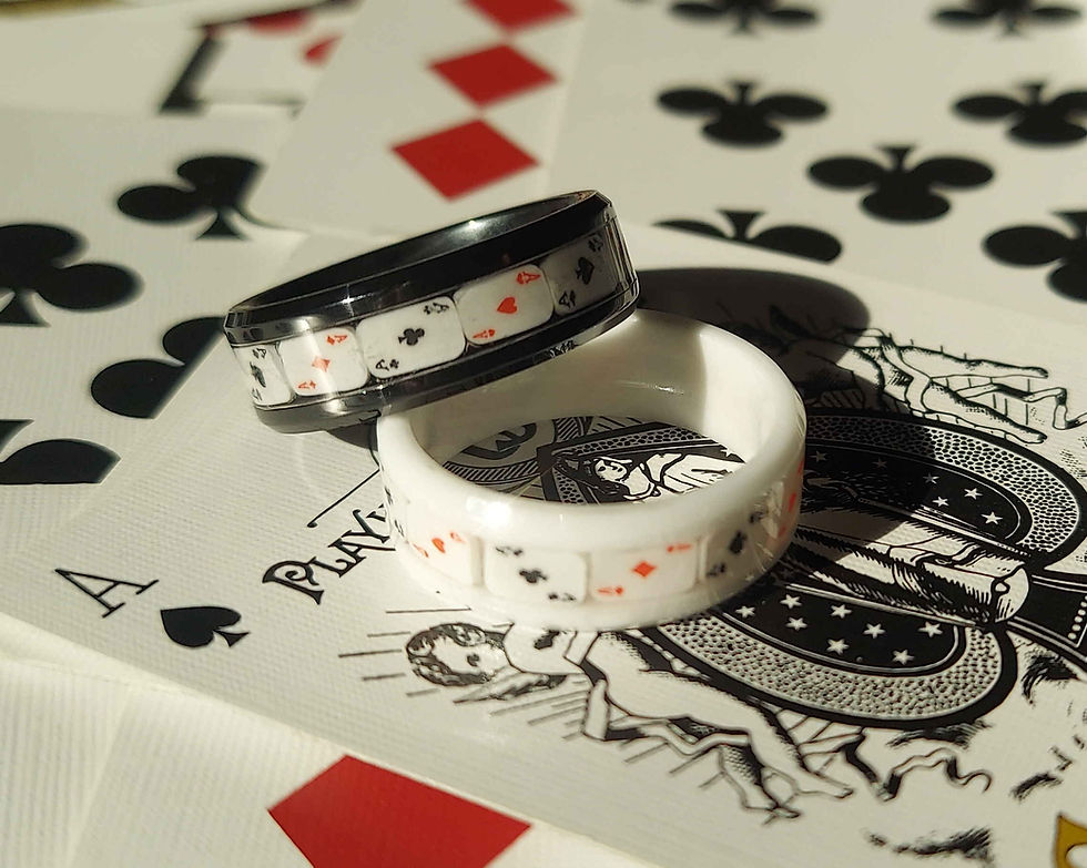 Ace PlayingCards in White or Black Ceramic