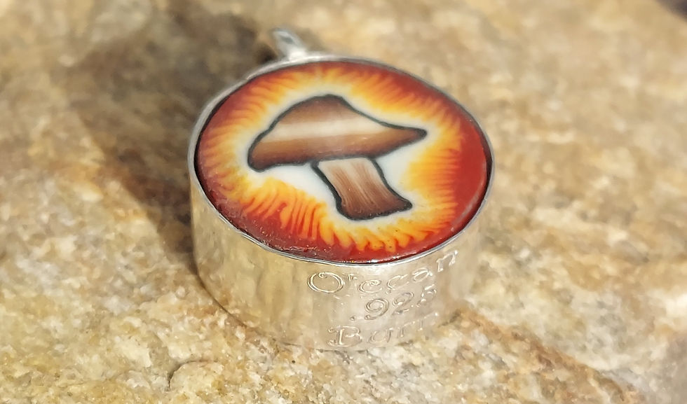 Sterling Silver w/ Mushroom Bead