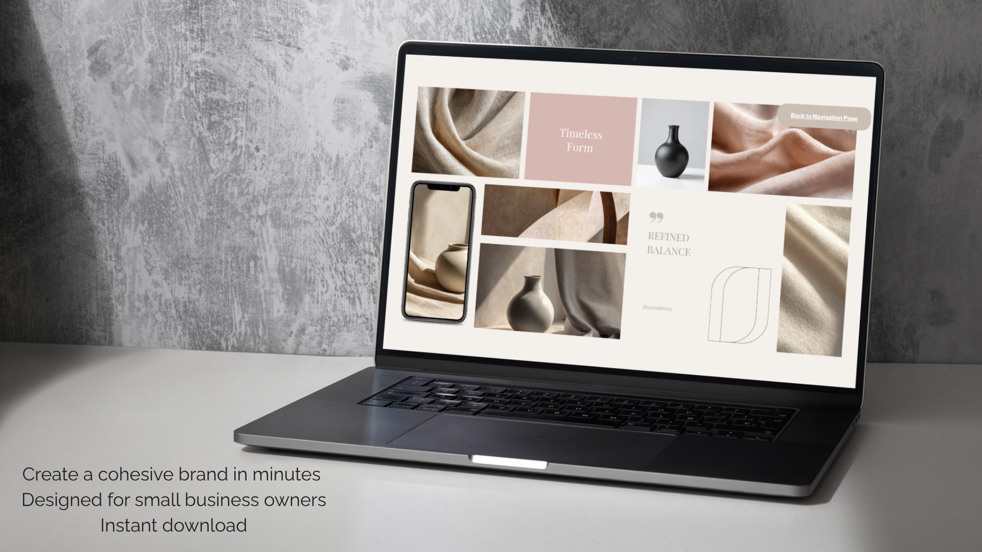 Maison Sera - Soft Feminine Luxury Brand Kit, Editable Canva Templates