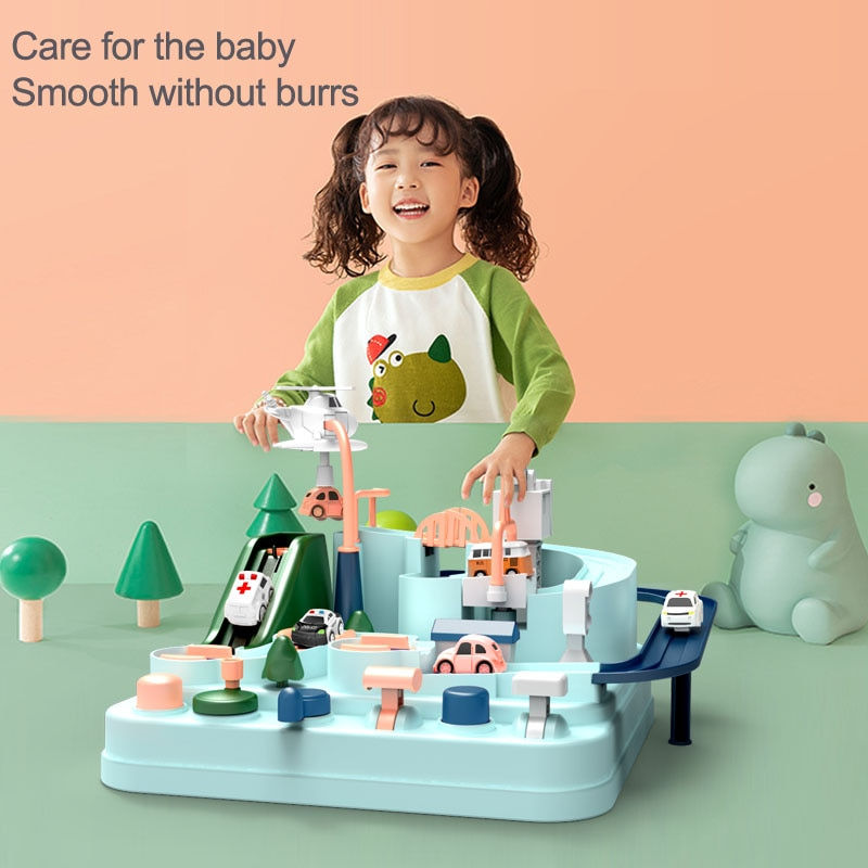 Thumbnail: 2022 New Rail Car Train Track Toys for Kids Montessori Boys Girls 