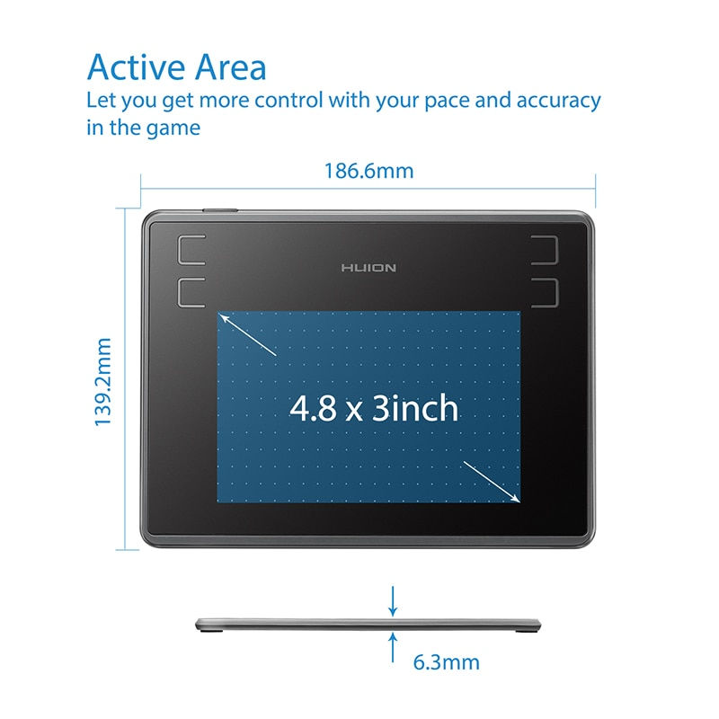 Thumbnail: HUION H430P Ultrathin Graphics Drawing Tablet Battery-Free Digital Pen Tablet 