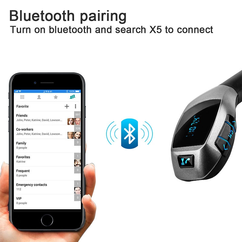 Thumbnail: Car Bluetooth Wireless FM Transmitter MP3 Radio Adapter Player 