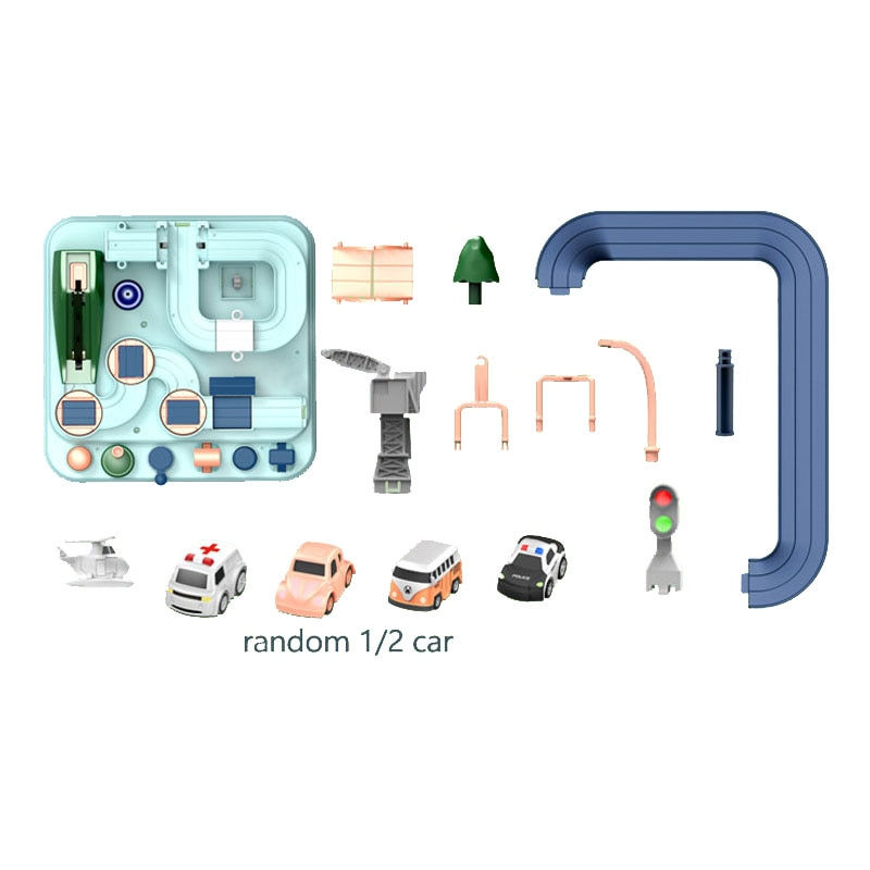 Thumbnail: 2022 New Rail Car Train Track Toys for Kids Montessori Boys Girls 