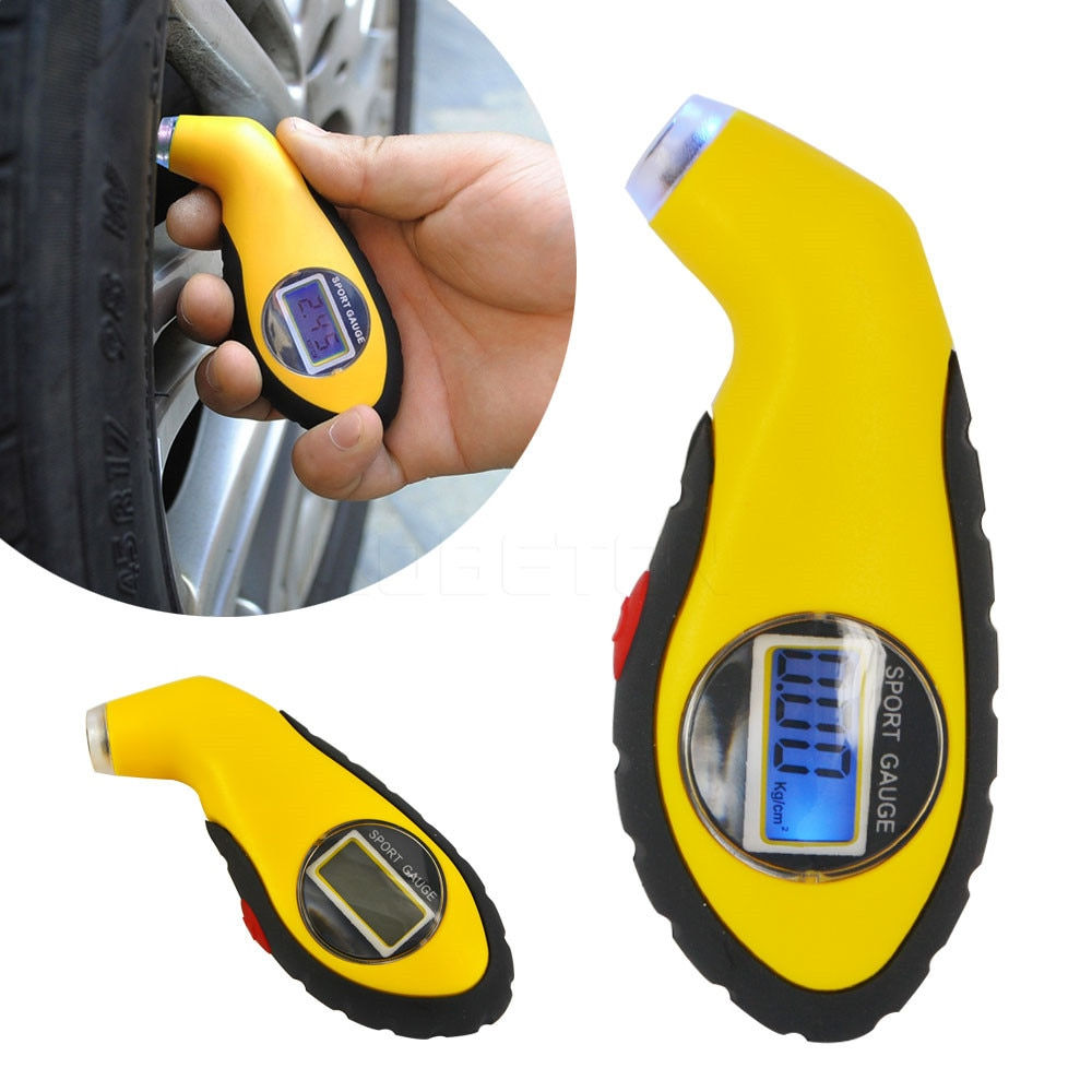 Digital Tyre Air Pressure Gauge Meter LCD Electronic Car Tire 