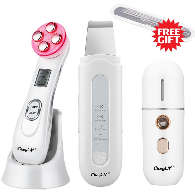 Thumbnail: CkeyiN Ultrasonic Skin Scrubber Facial Spatula Deap Cleaning Skin Peeling 