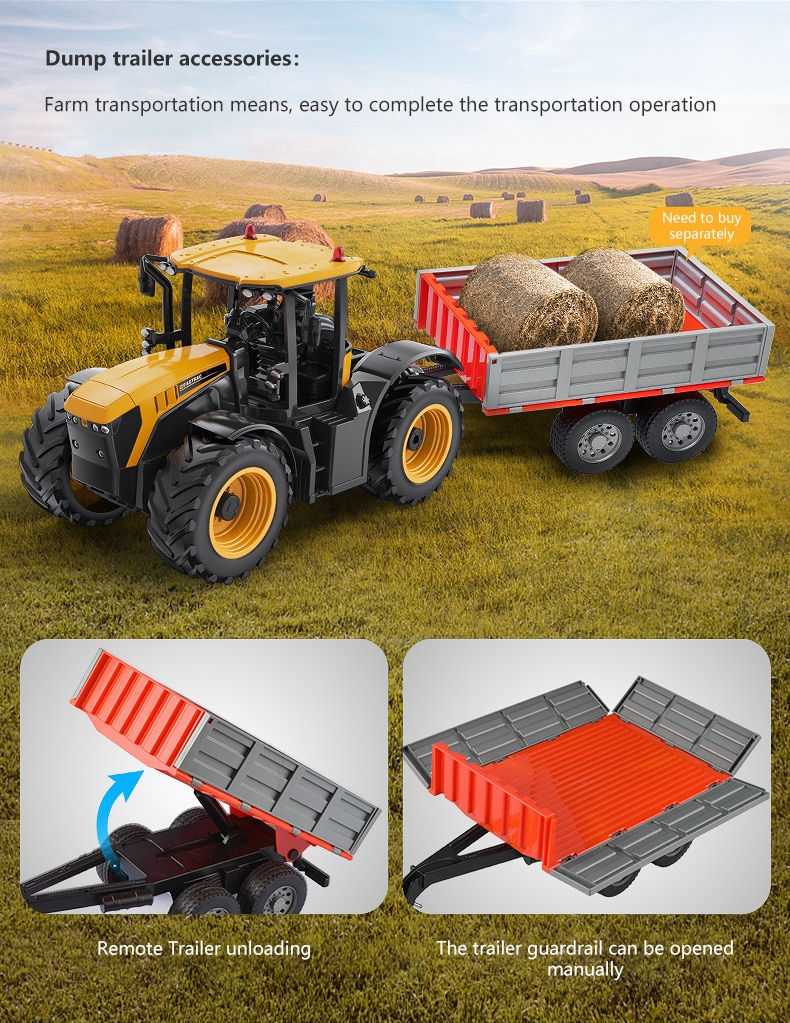 Thumbnail: RC Tractor 1/16 RC Truck Farm Tractor 2.4G Remote Control 