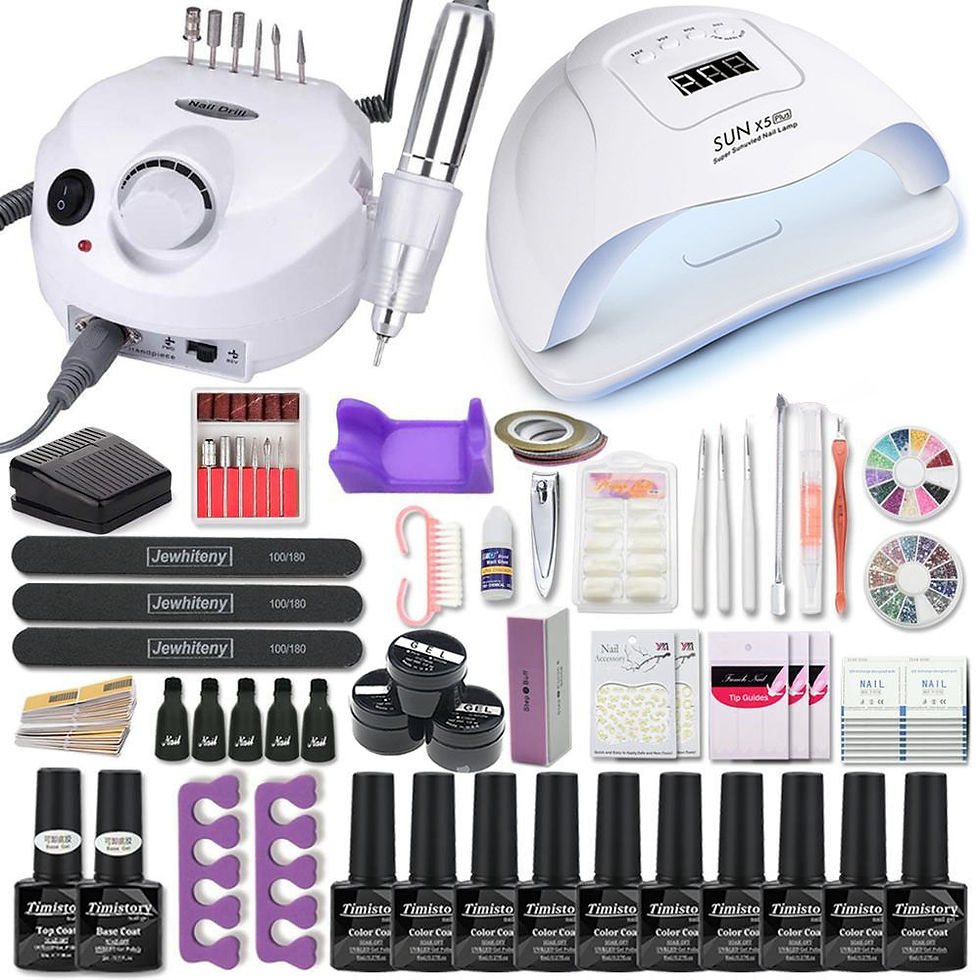 Thumbnail: Nail Set with Nail Lamp Manicure Set 40/30/20/10 Color UV Polish Gel