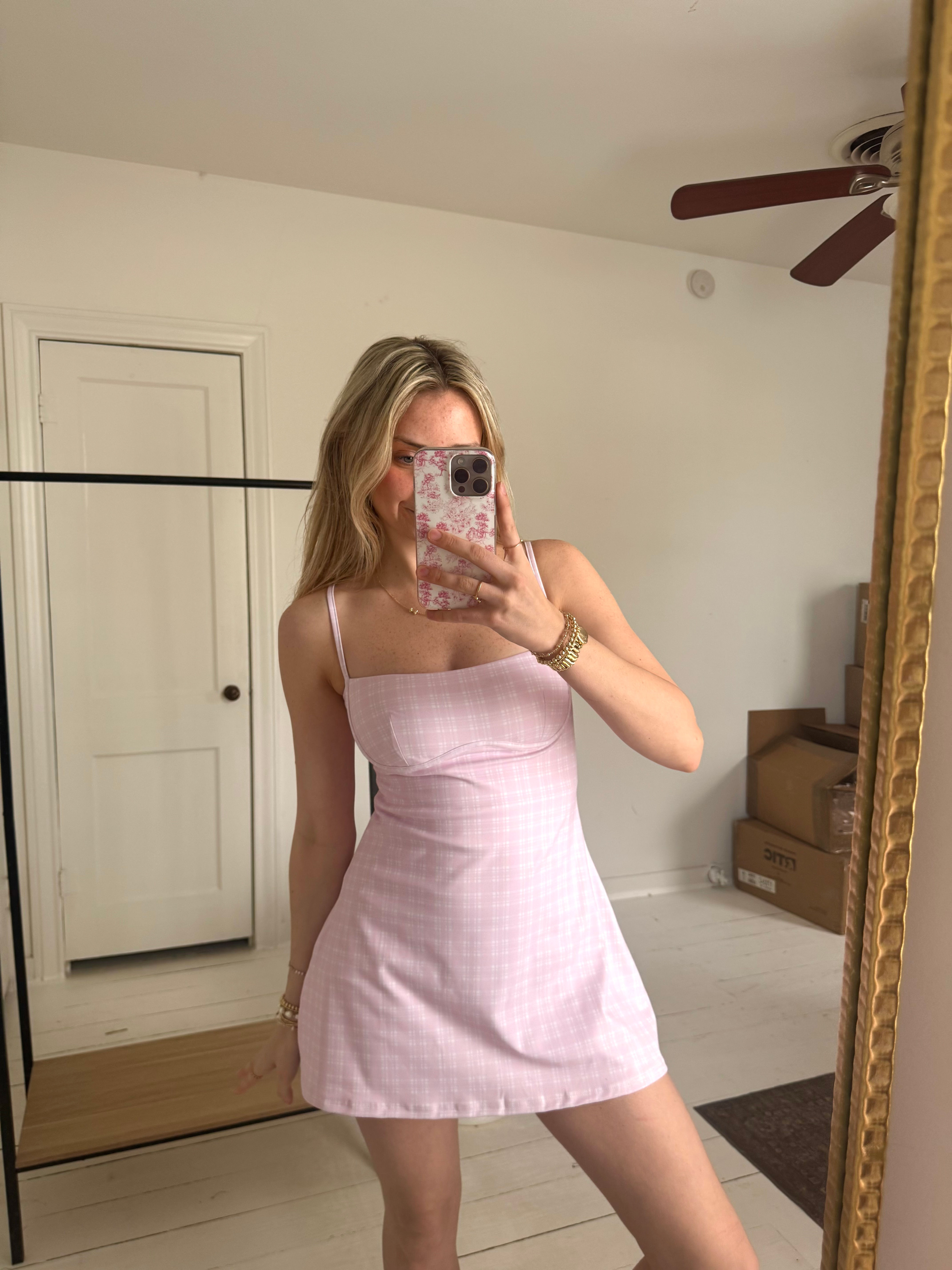 Melanie Plaid Sweetheart Dress