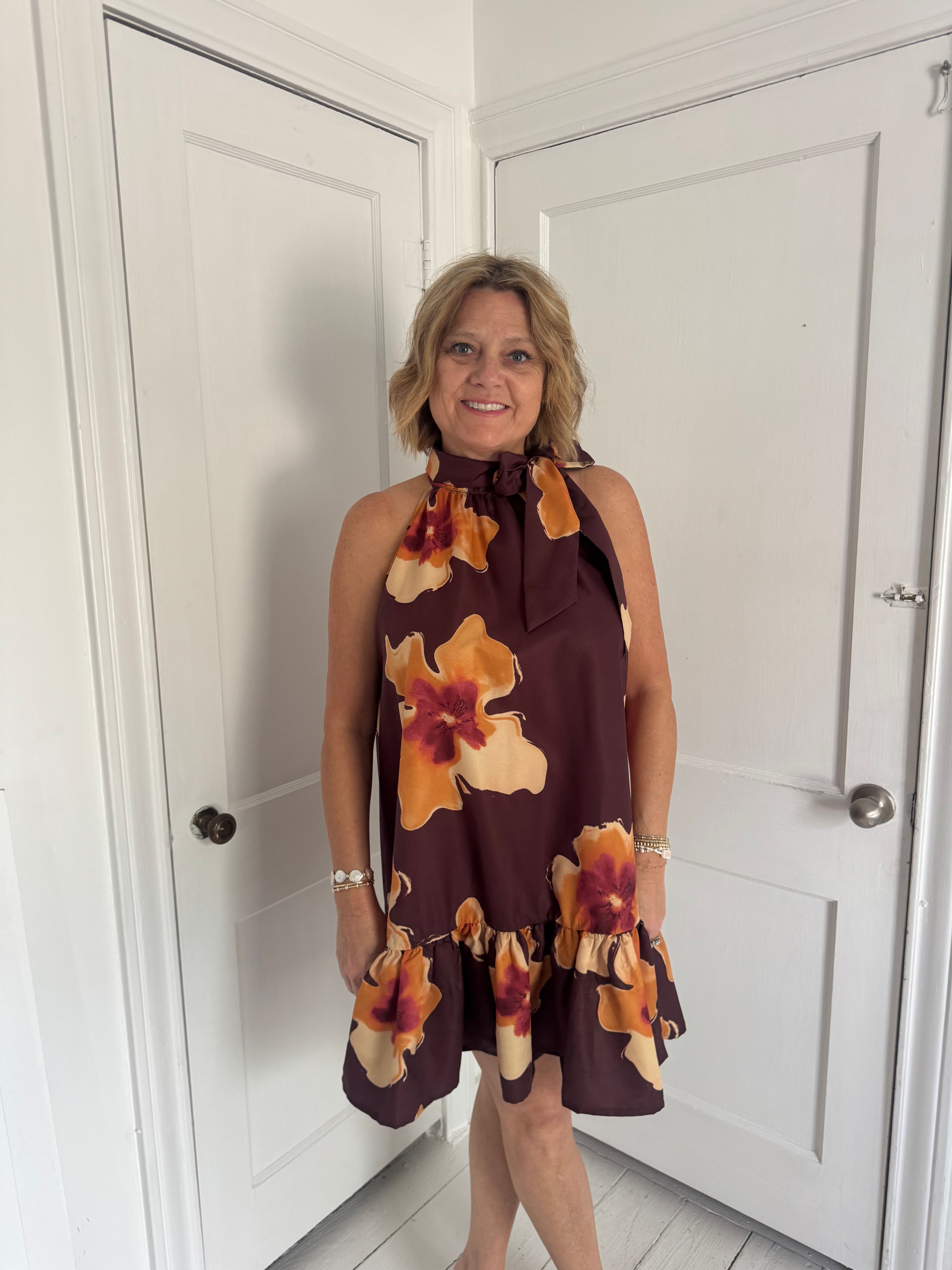 Fall Floral Dress