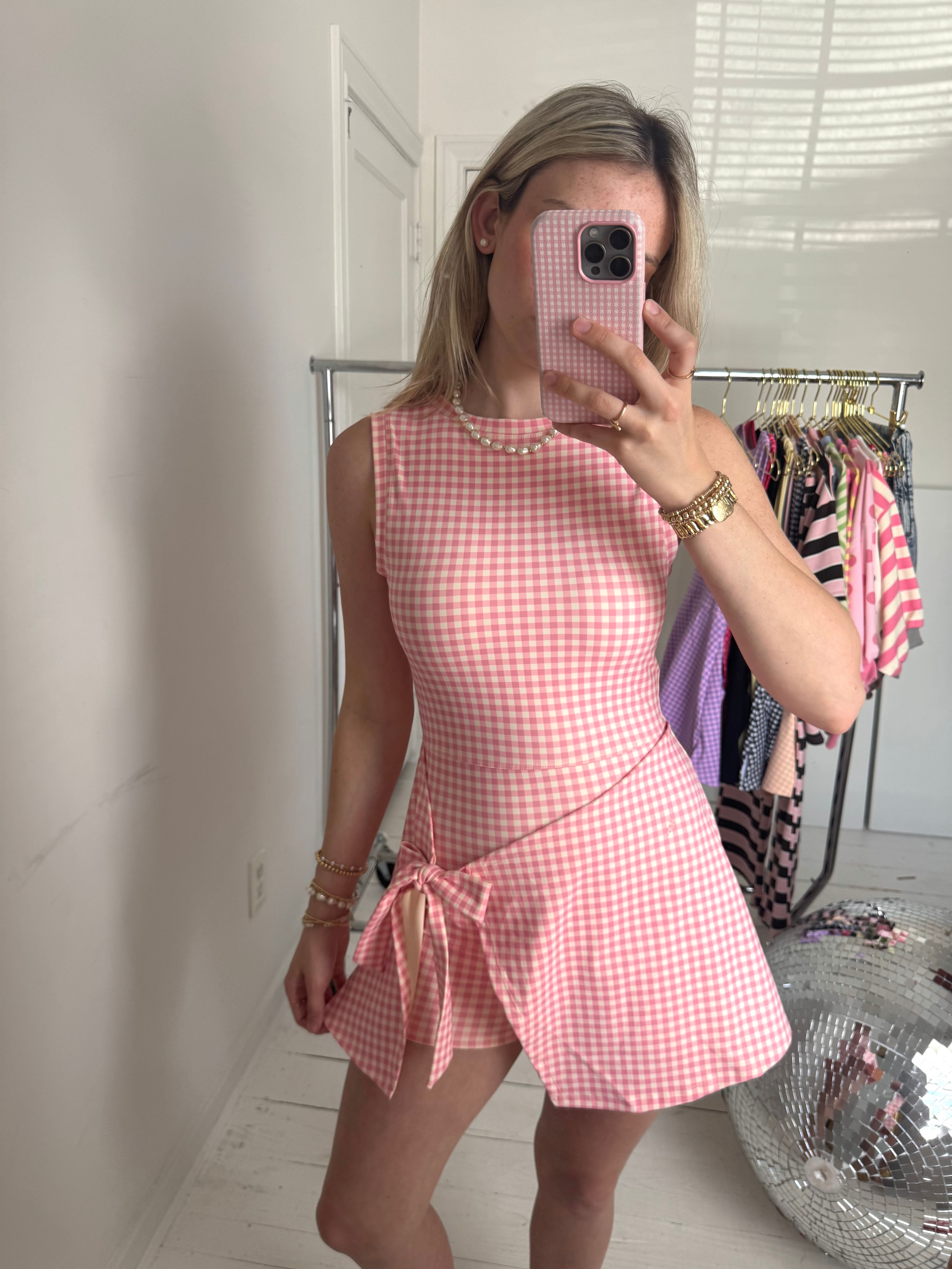 Melanie Gingham Wrap Dress