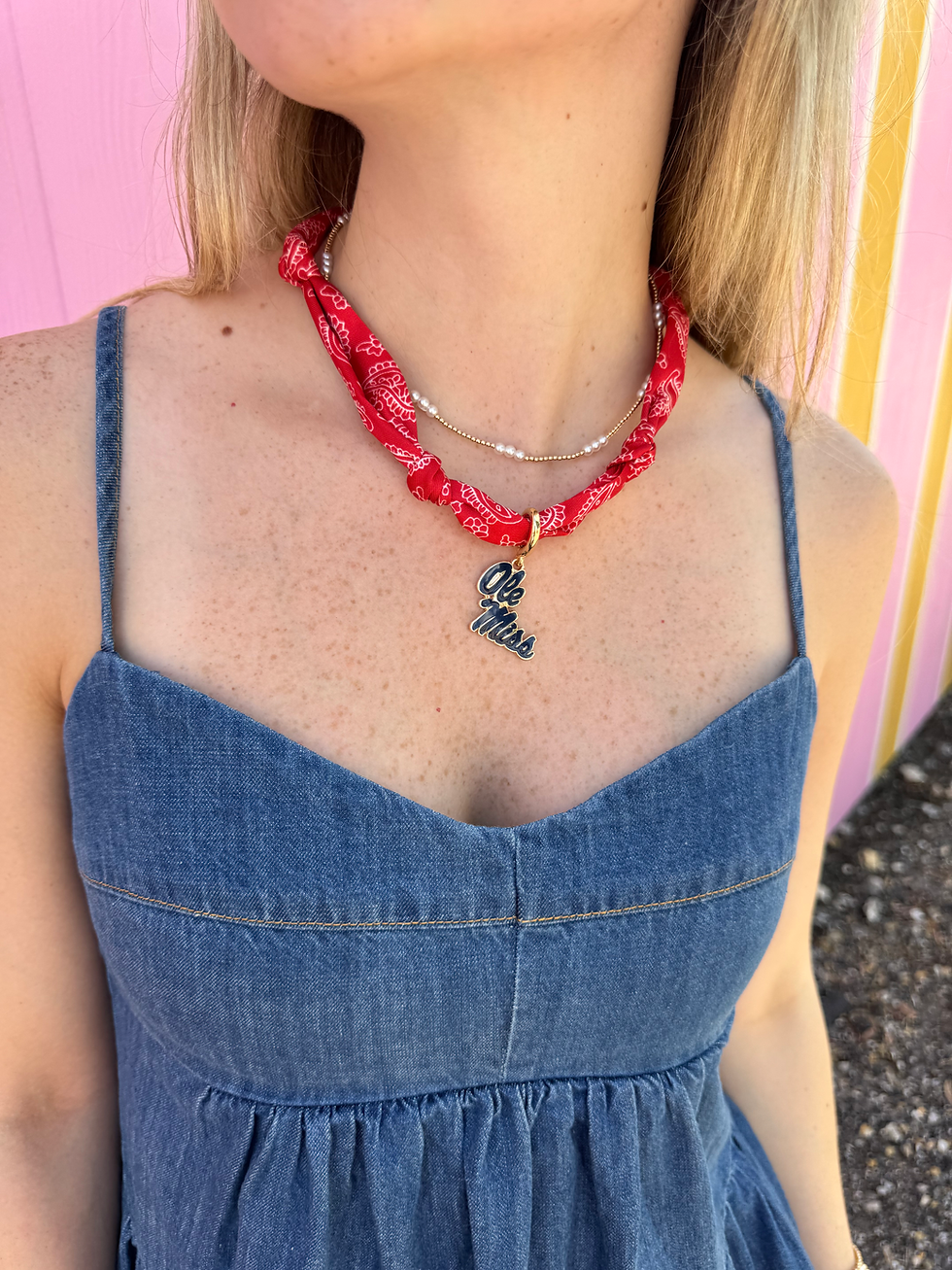 Thumbnail: Collegiate Bandana Scarf Necklace