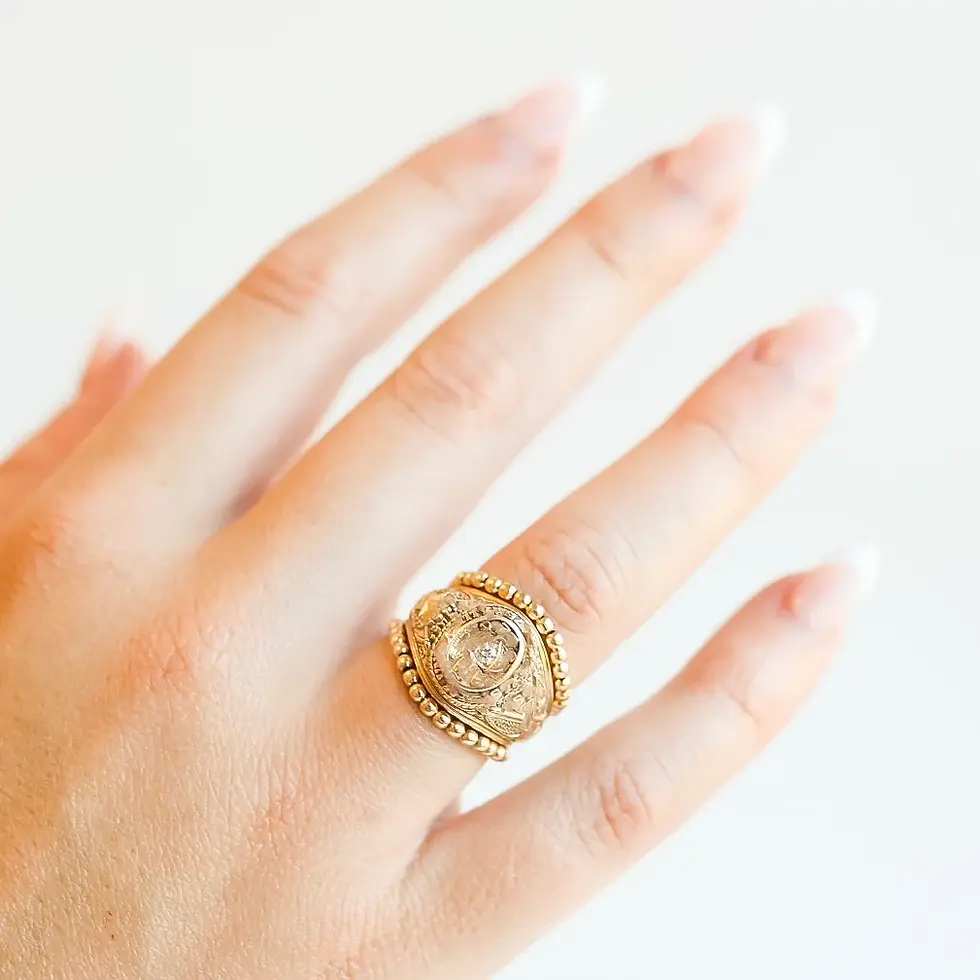 Thumbnail: BB Lexi Gold Beaded Ring