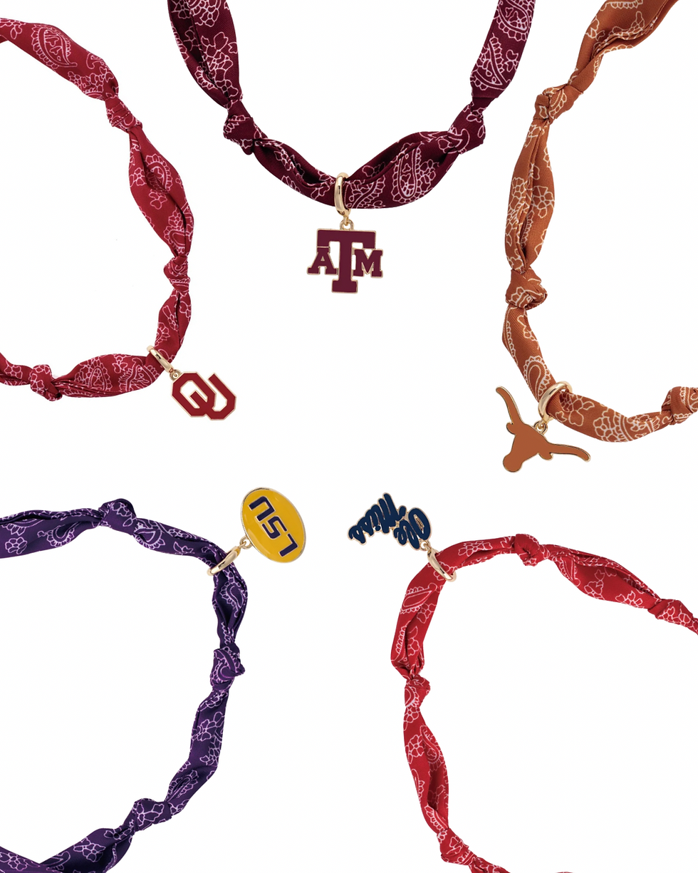 Collegiate Bandana Scarf Necklace
