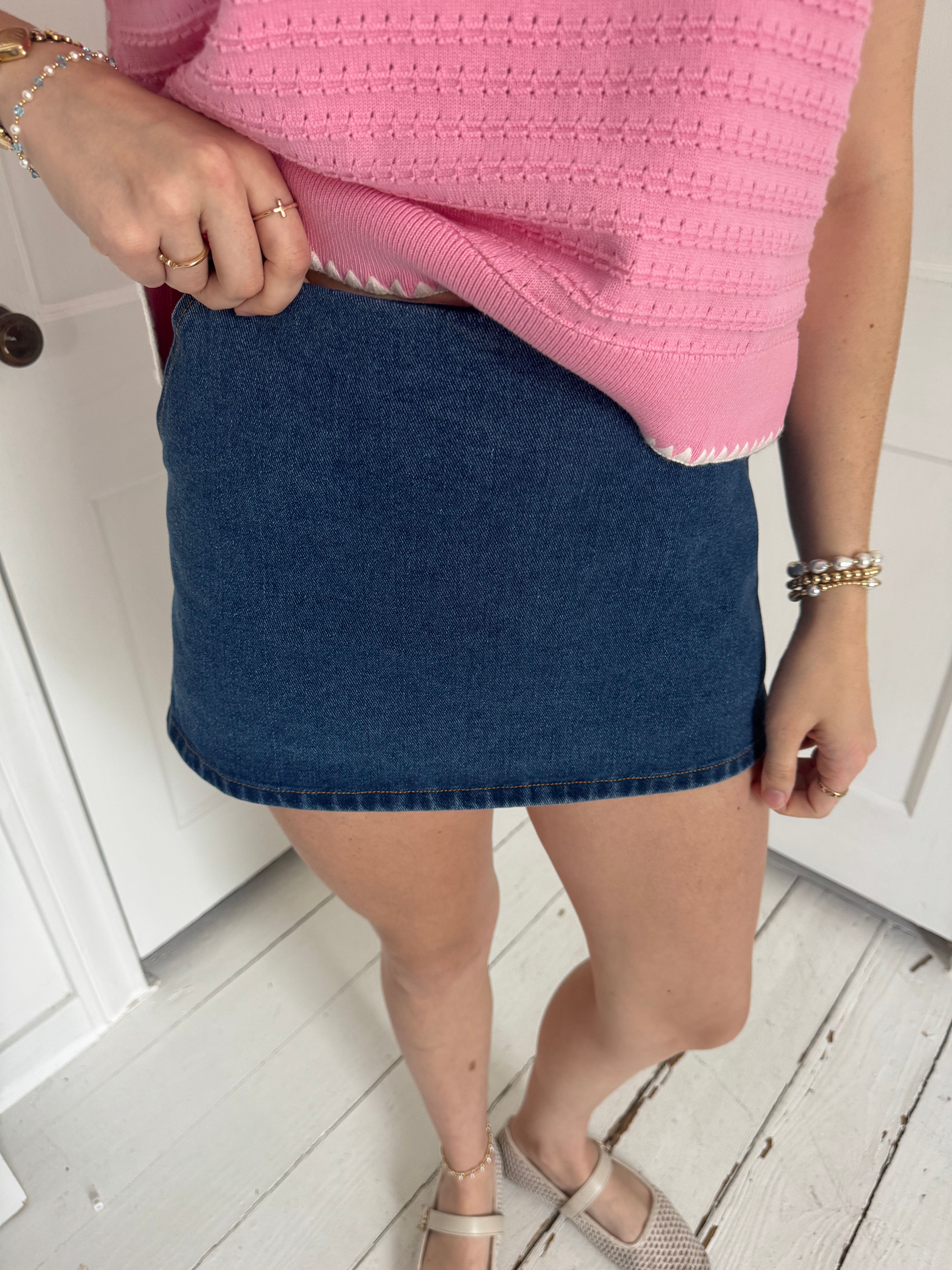 Low Waist Denim Skirt