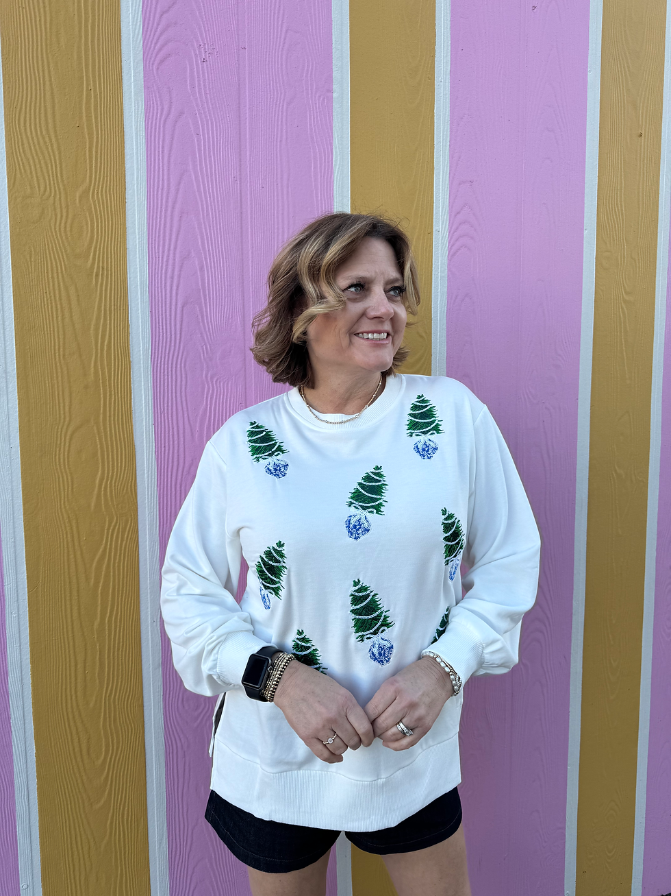 Lakelyn Blue Trees Sweatshirt