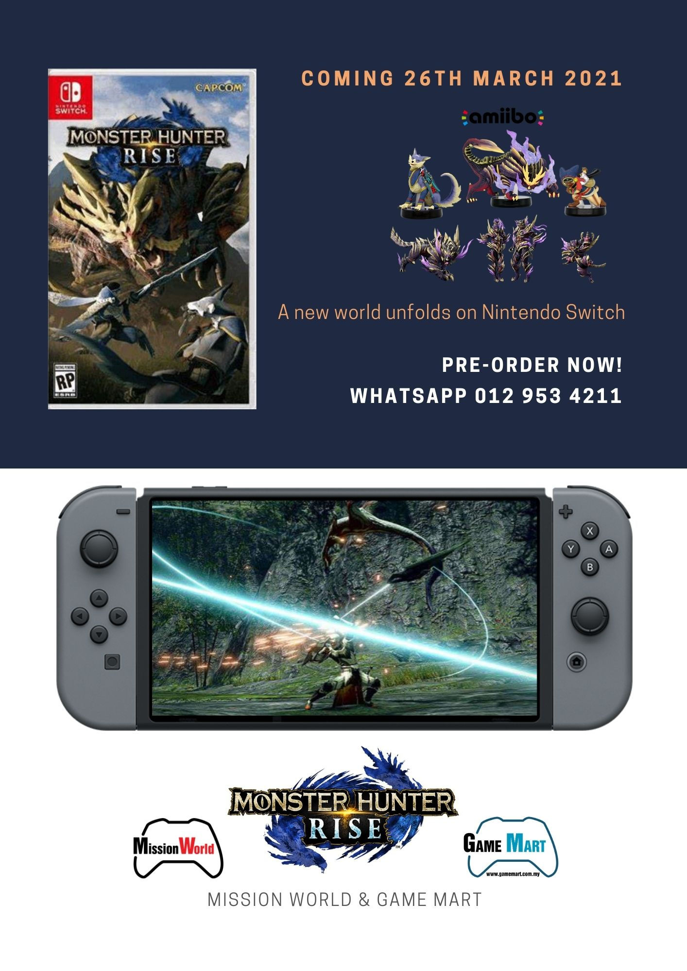 Monster Hunter Rise -NSW [Pre-order Deposit]
