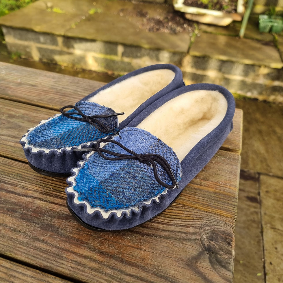 Miniatiūra: Suede and Tweed Slippers - Rockpool