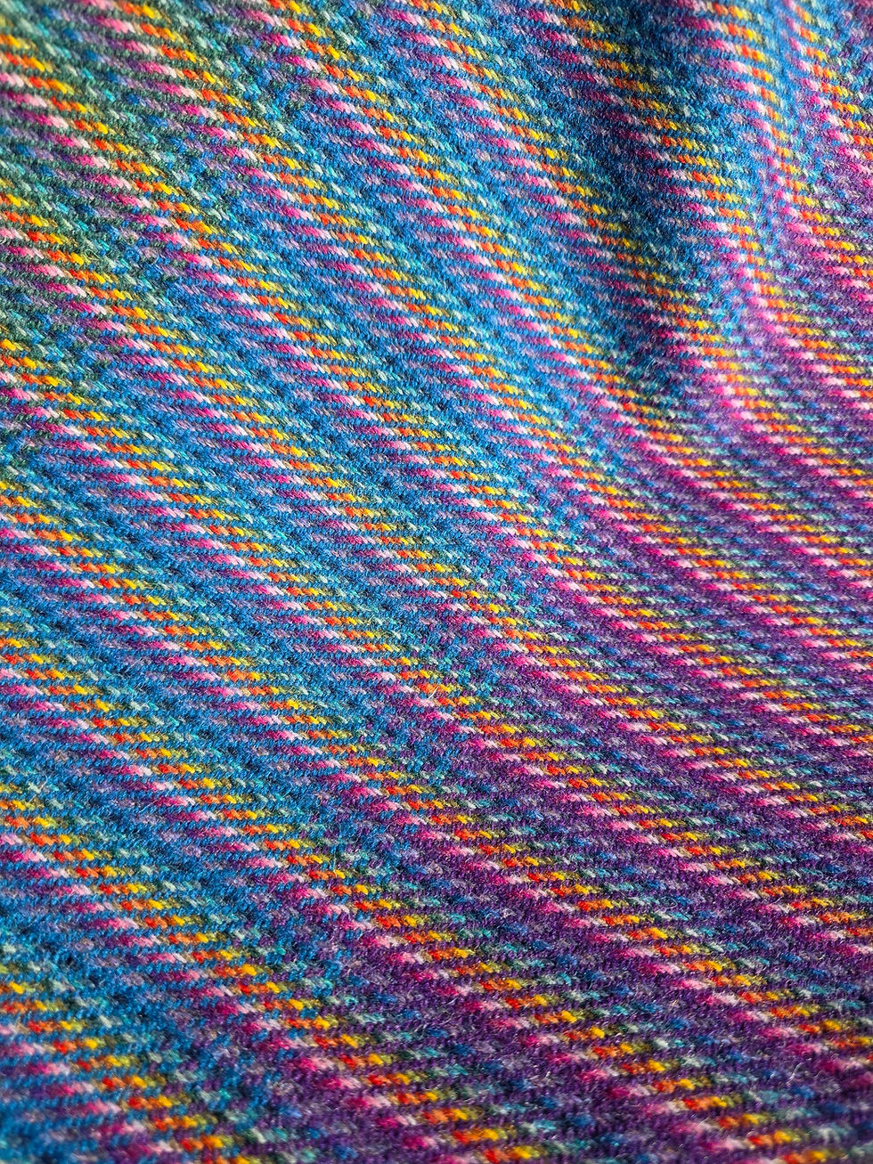 Thumbnail: Two Sisters Tweed Throw Lambswool - rainbow! 
