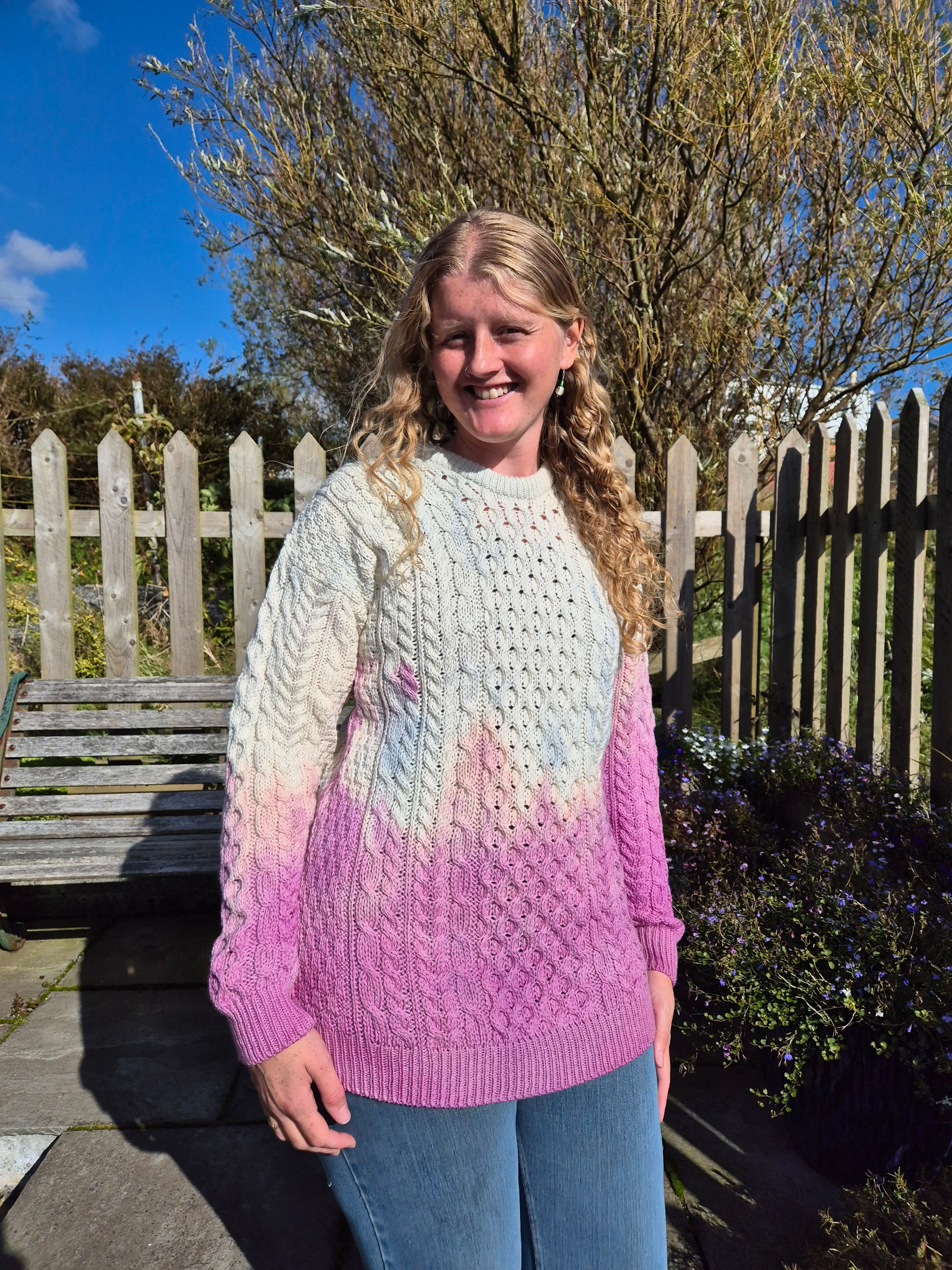 Hand dyed heritage wool jumper s