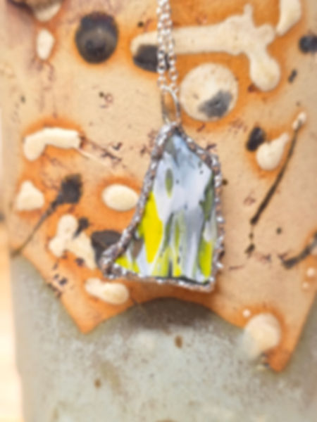 Sea Glass Necklace ultra rare colours