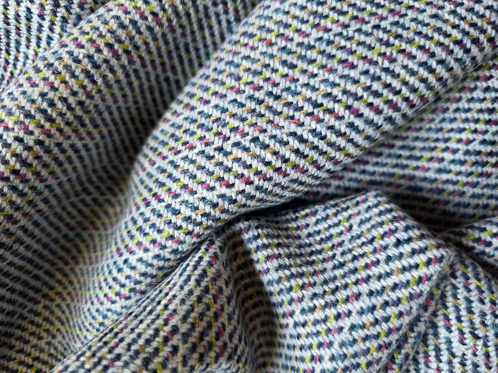 Thumbnail: Two Sisters Tweed Fabric - ice blue retreat2