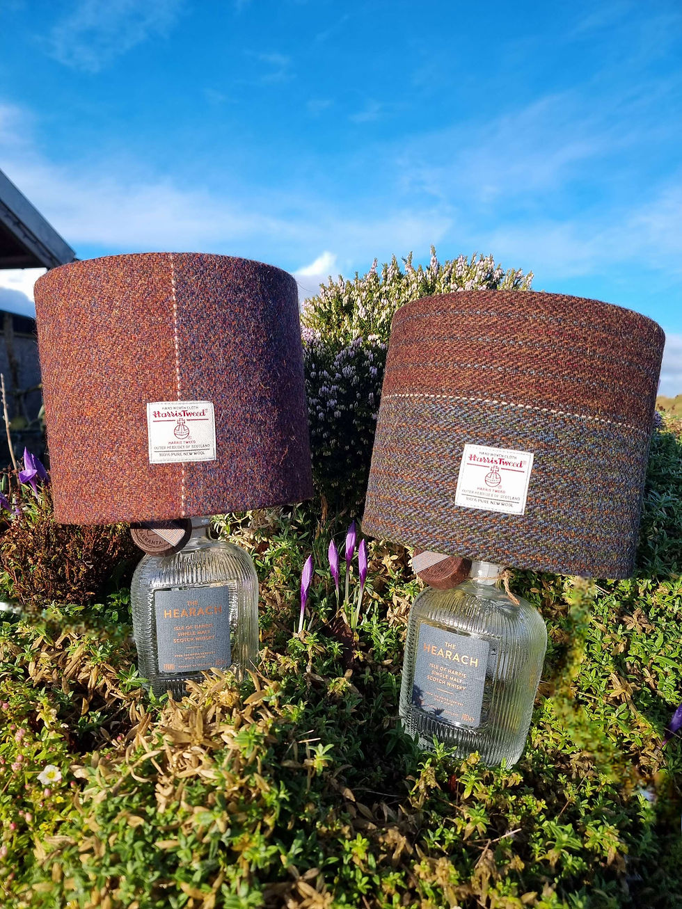 Thumbnail: Hearach whisky bottle lamp with shade of choice