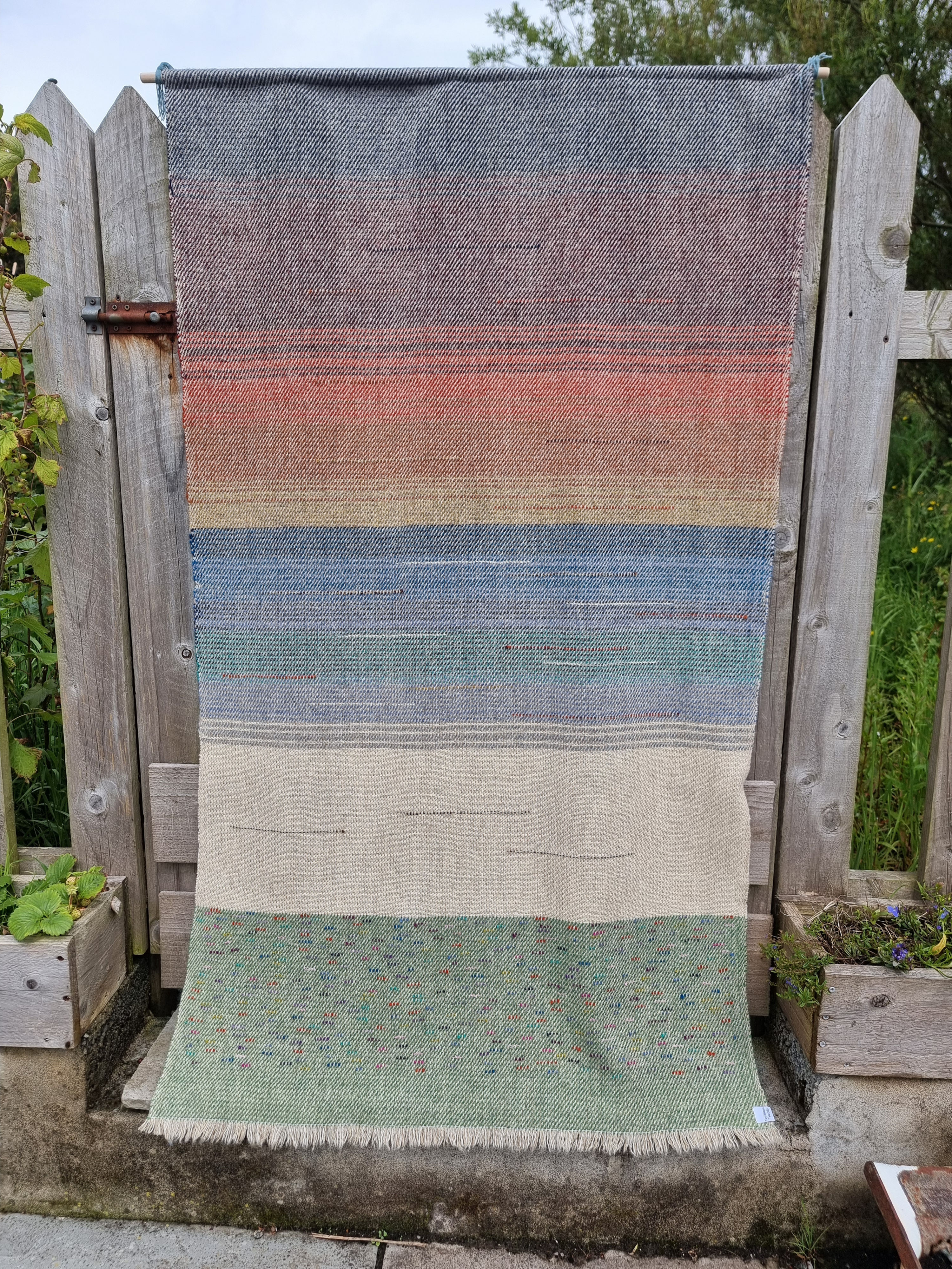 Two Sisters Tweeds landscape wall hanging or throw