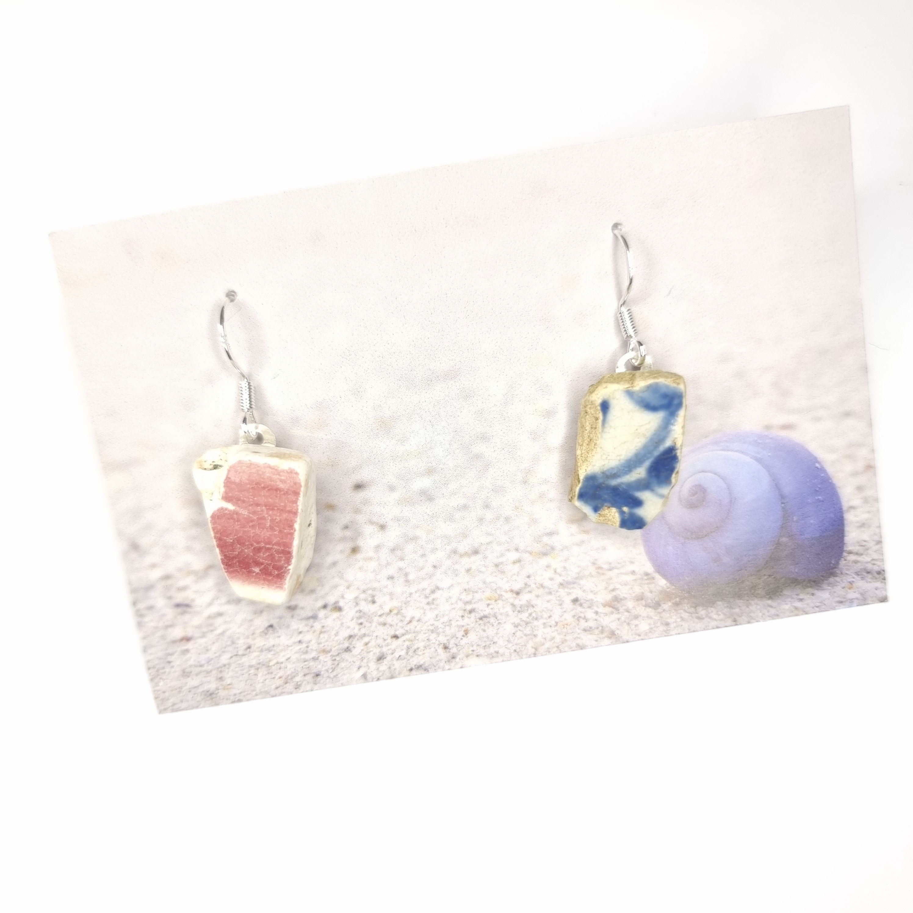 Sea pottery earrings