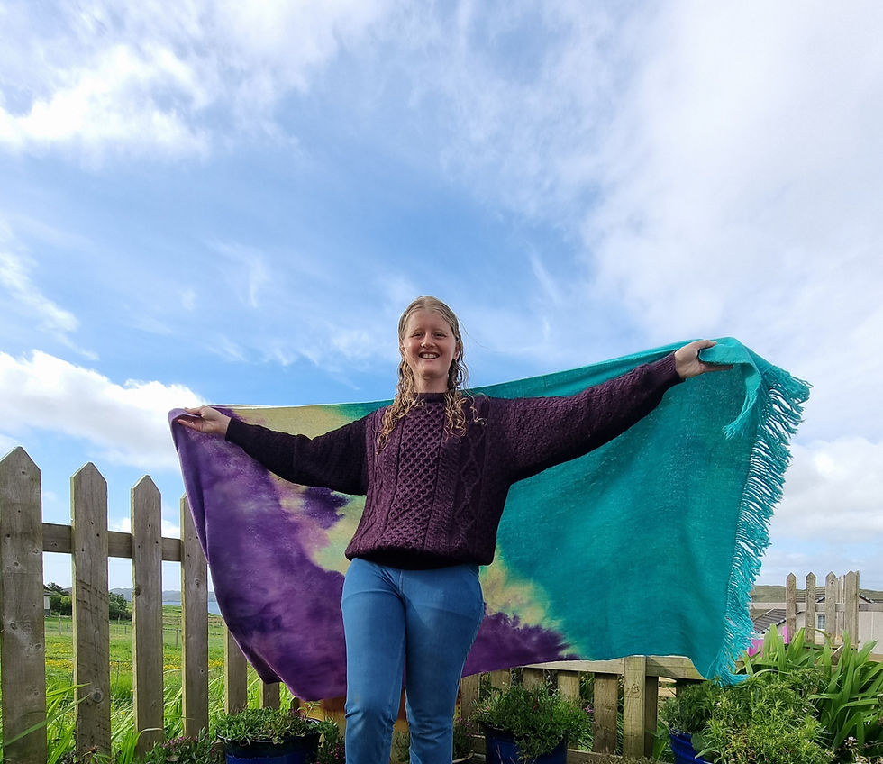 Thumbnail: Handwoven Dyed Tweed Blanket