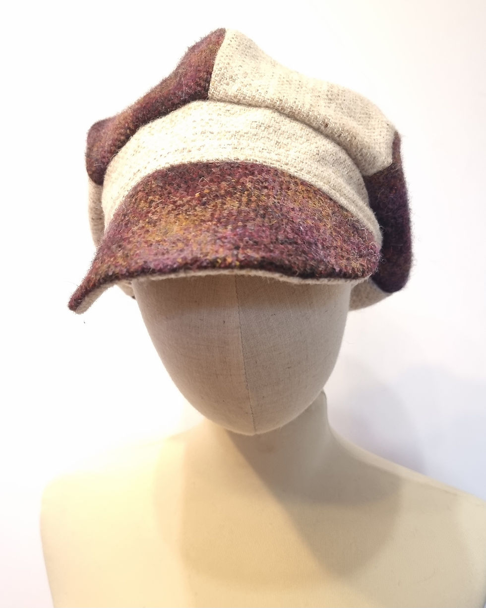 Thumbnail: Harris Tweed cap hat 59cm