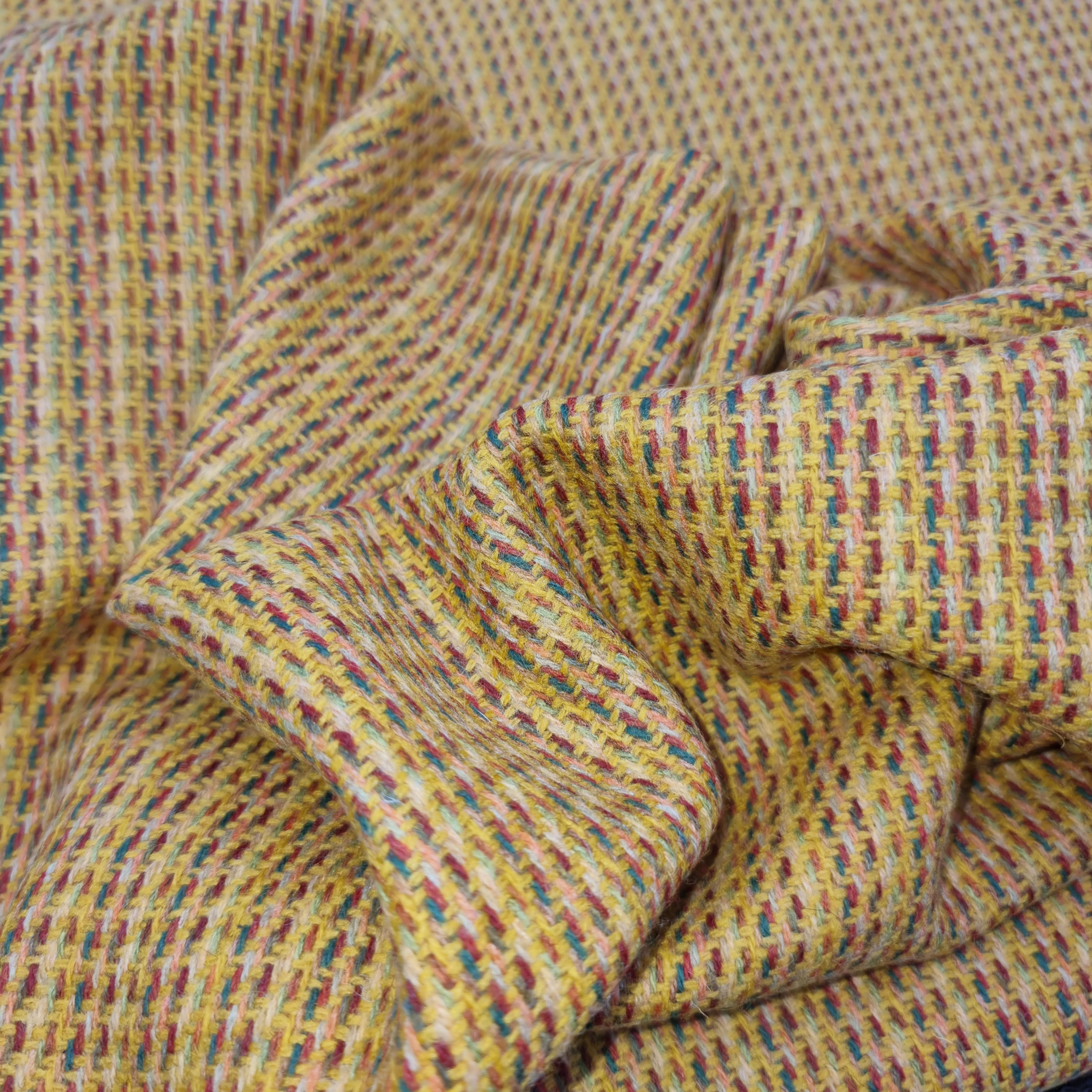 Two Sisters Tweed Fabric - autumn yellow