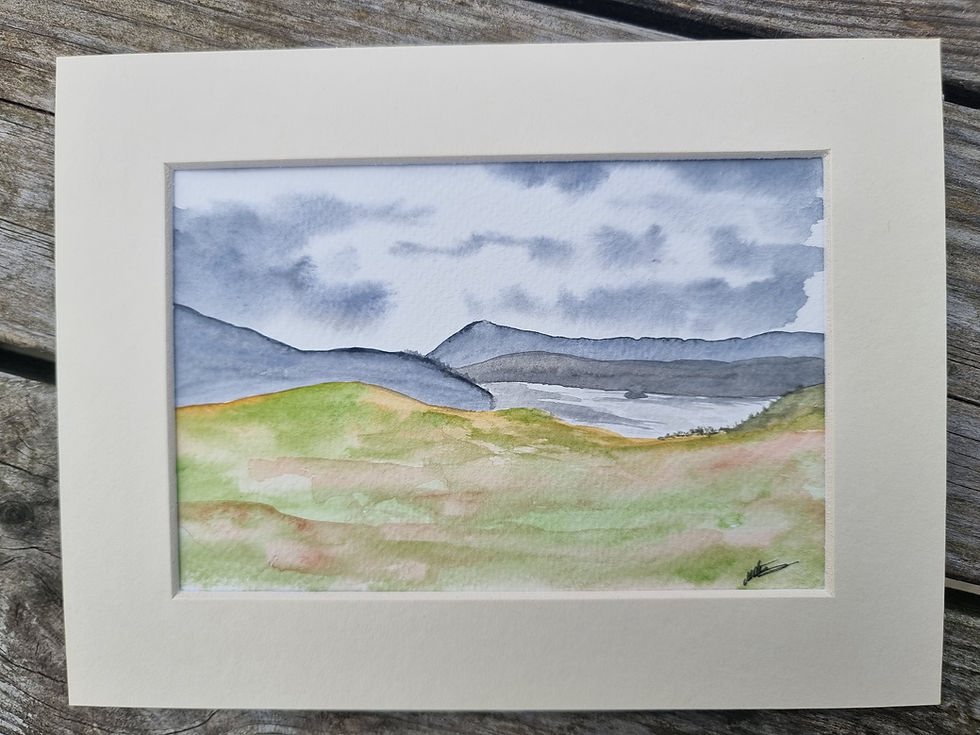 Mini original watercolour of thirlmere 
