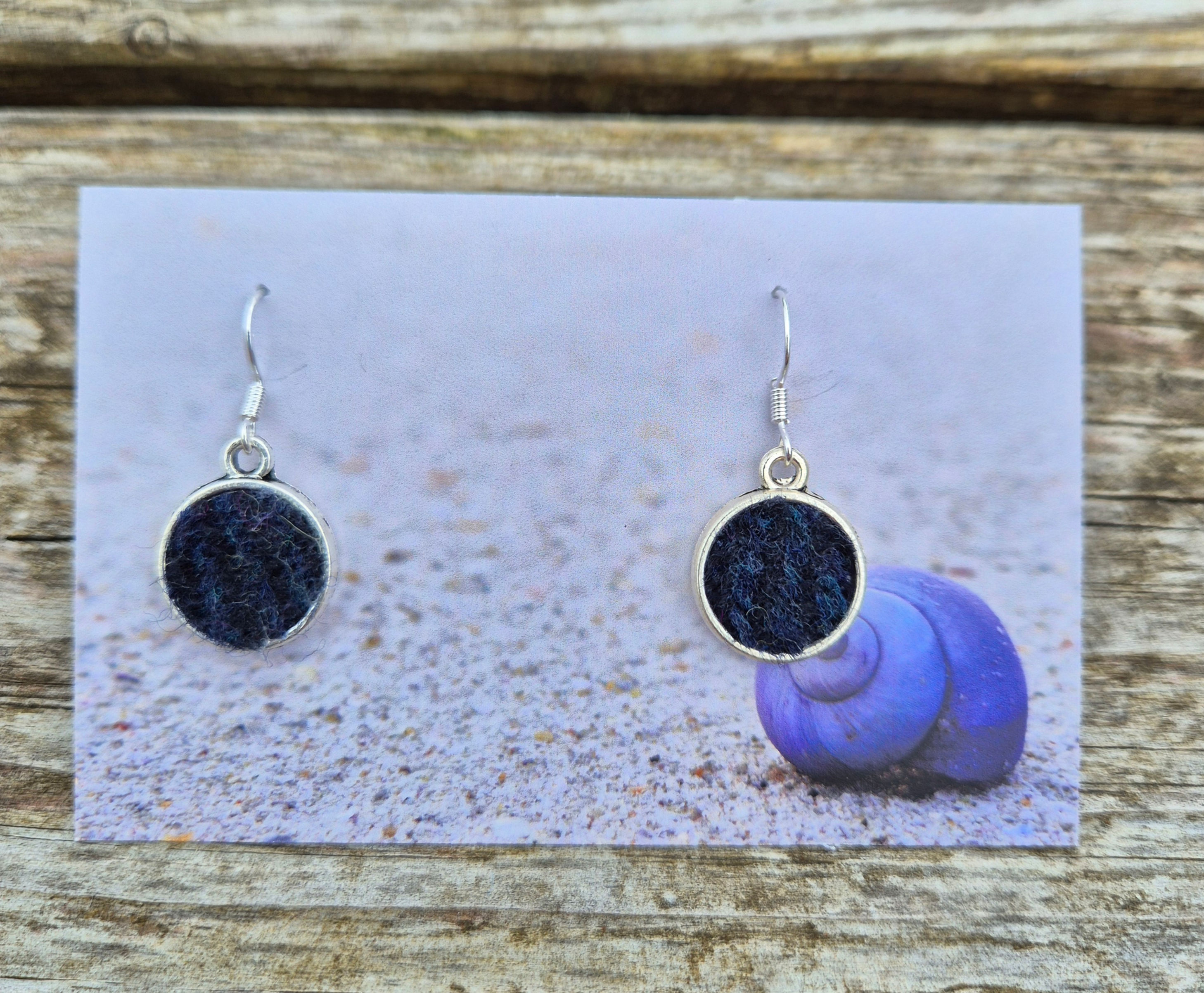 Harris tweed earrings 