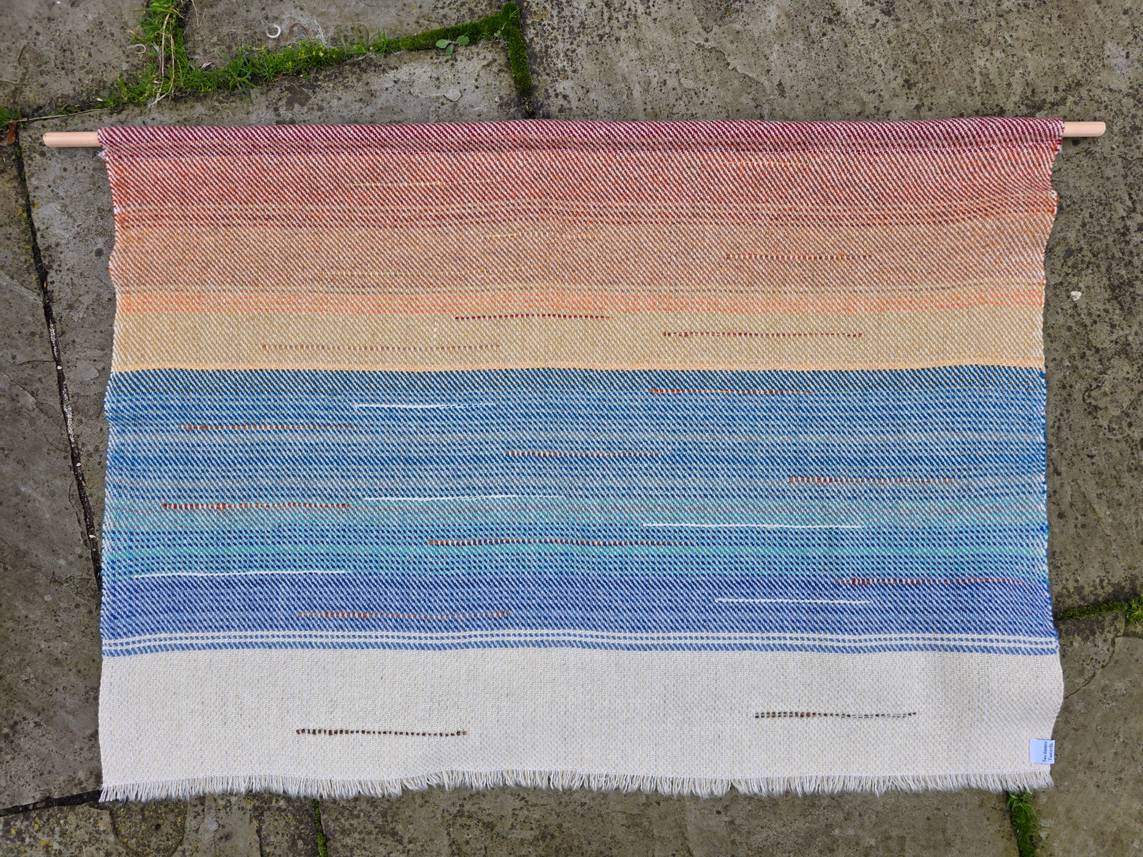 Two Sisters Tweeds landscape wall hanging