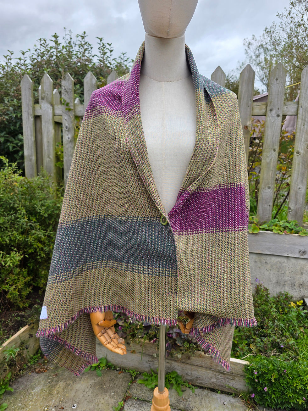 Thumbnail: Two Sisters Tweed Shawl Lambswool 