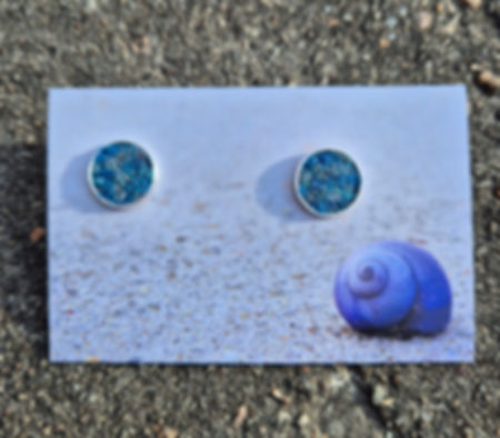 Two Sisters Tweed stud earrings 