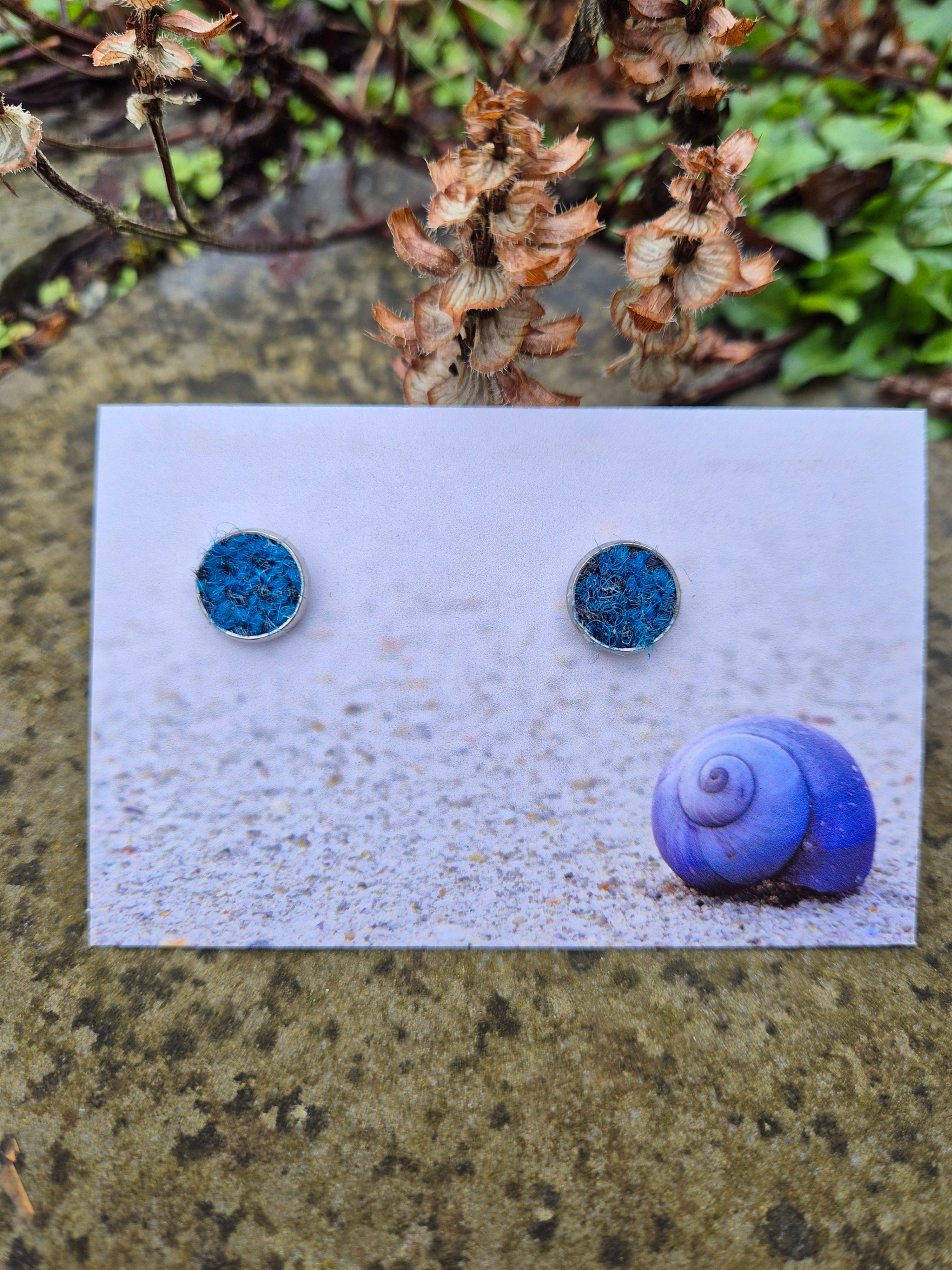 Two Sisters Tweeds tweed stud earrings 