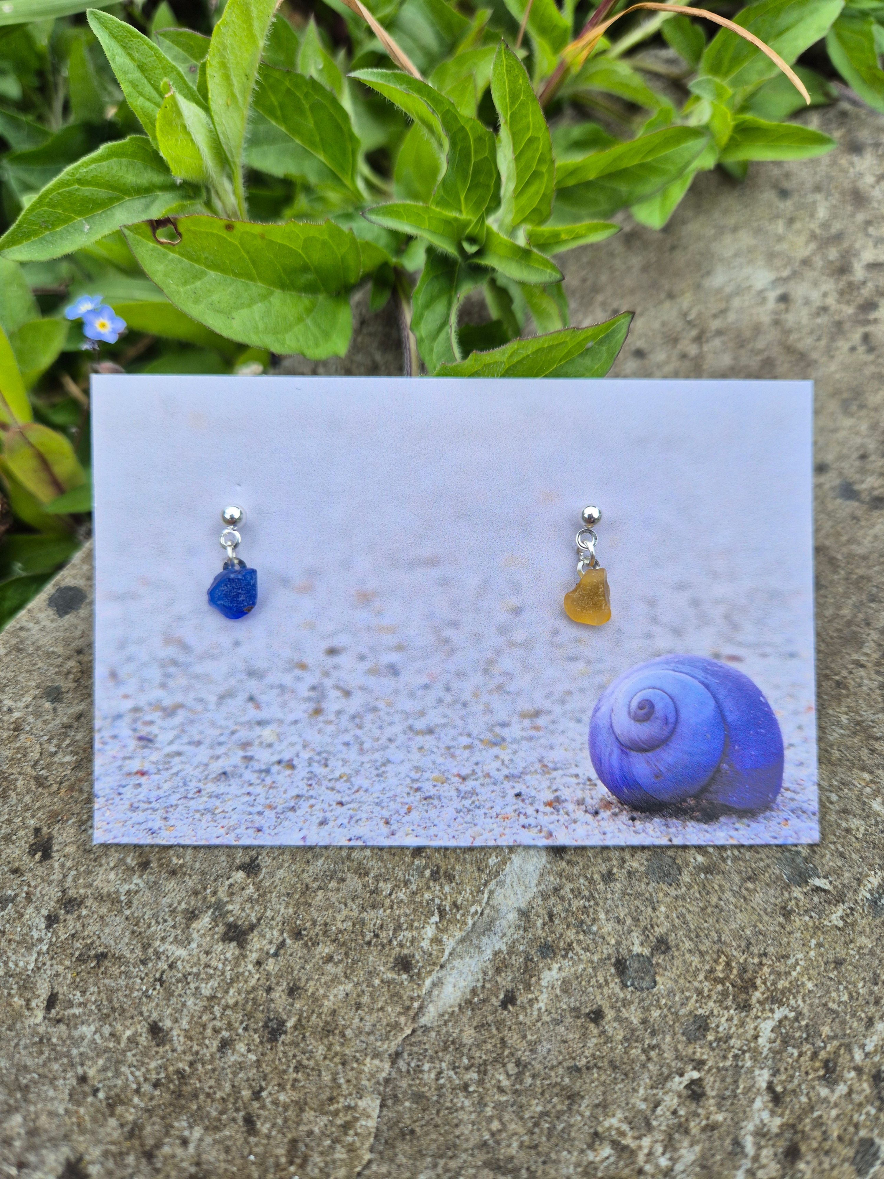 Sea Glass stud earrings
