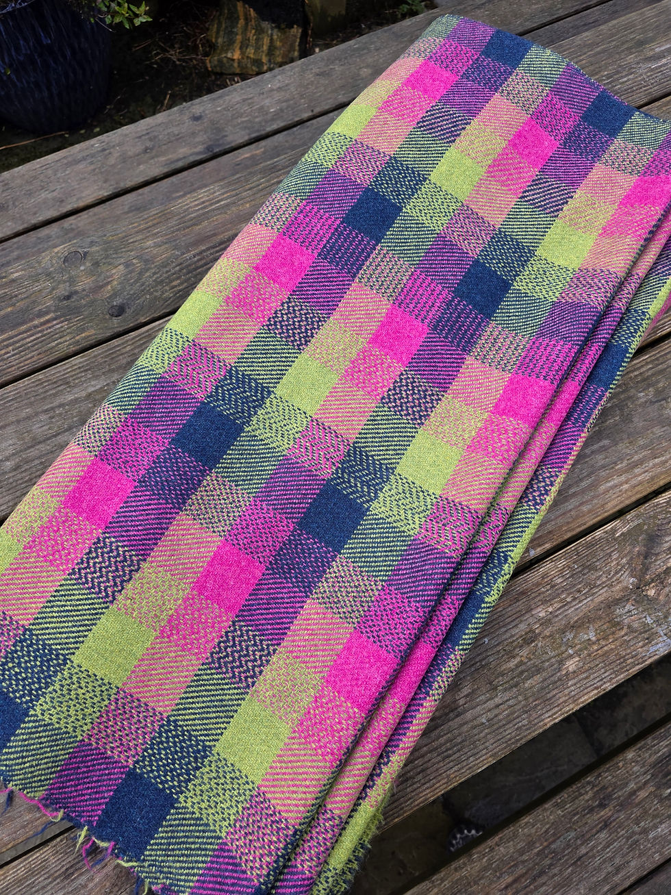 Thumbnail: Three Sisters Tweed Fabric - Aurora Check #1