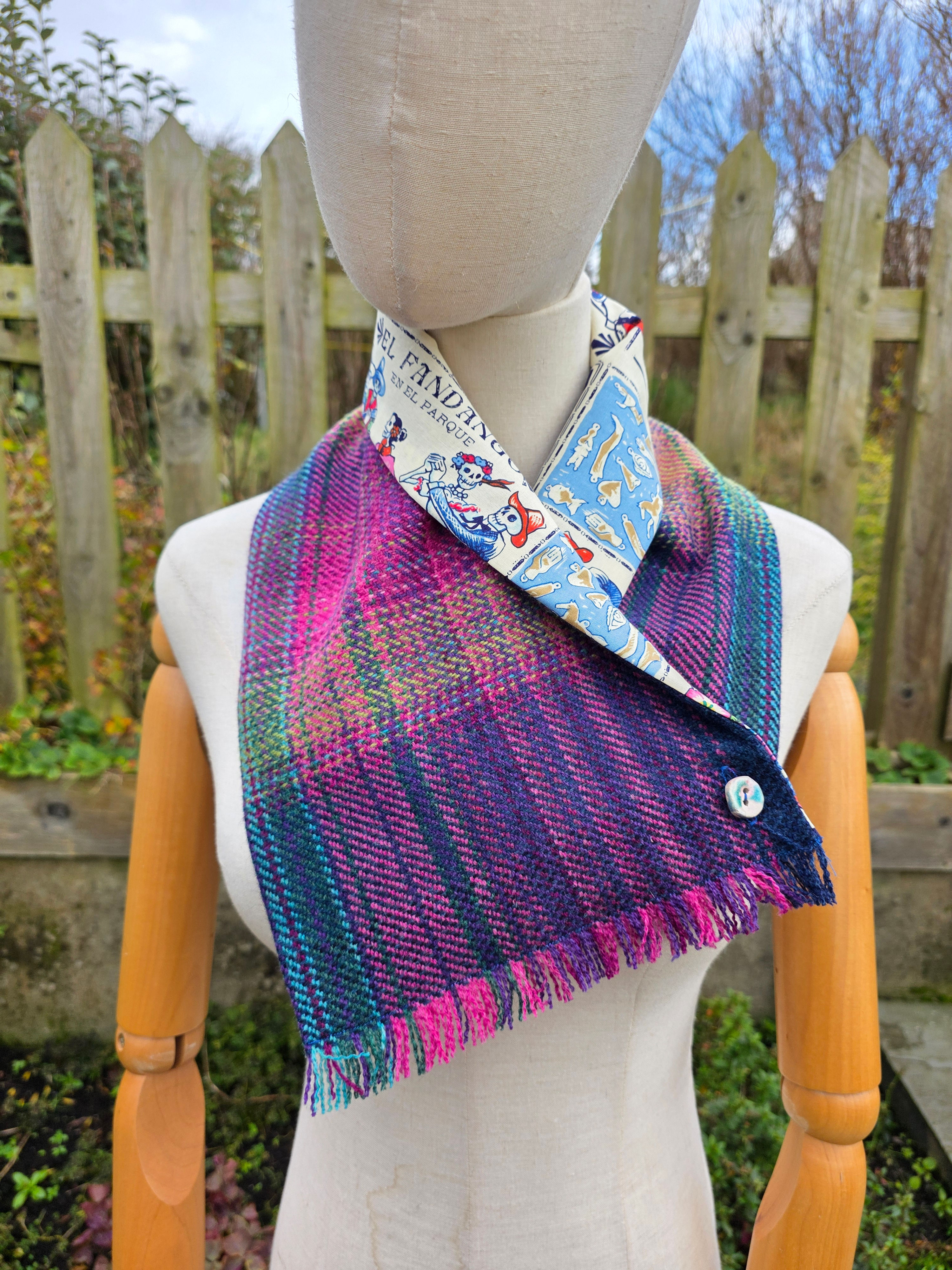 Two Sisters lambswool Tweed neck warmer - Aurora