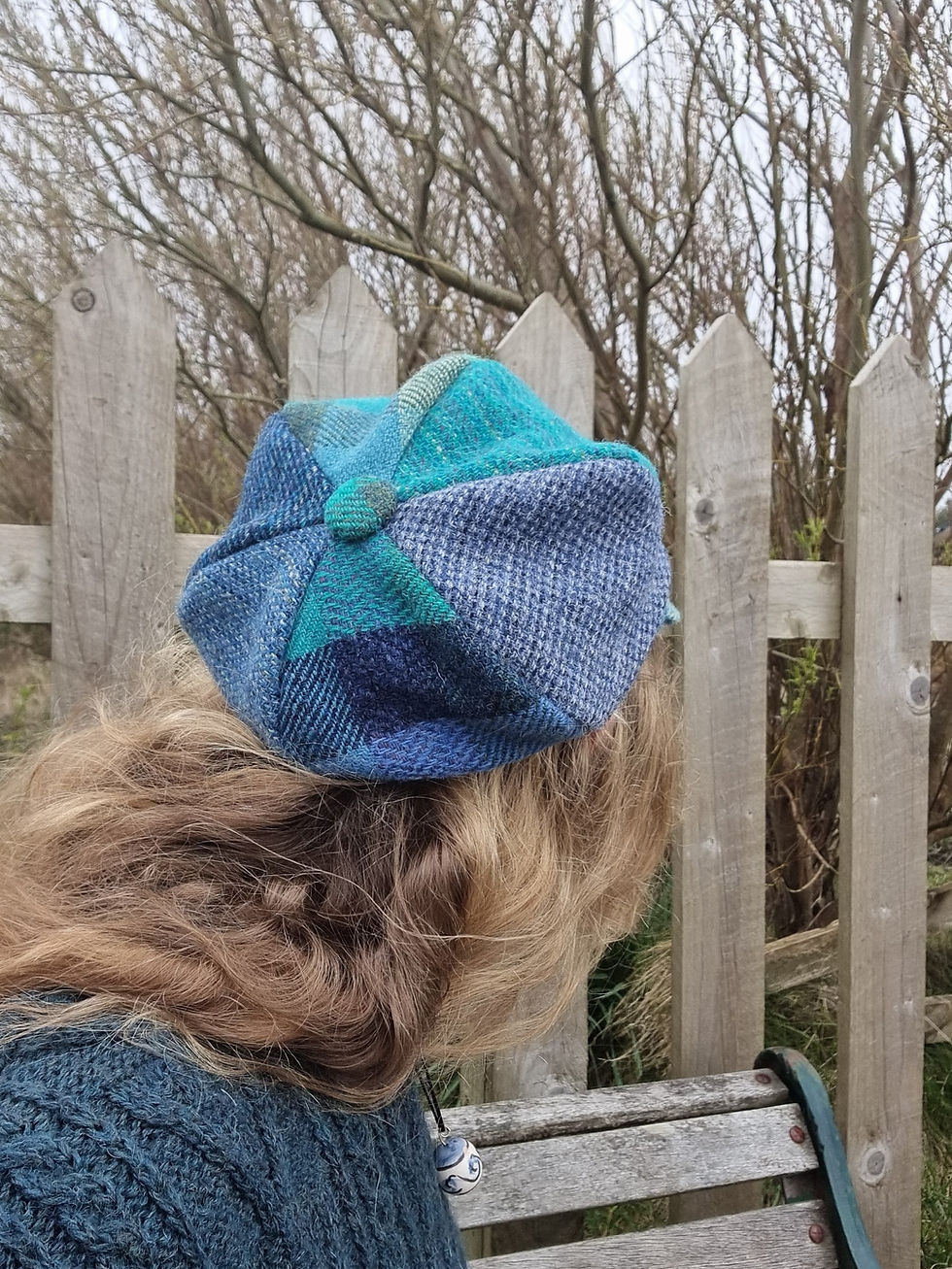 Thumbnail: Two Sisters Tweed cap hat 58cm