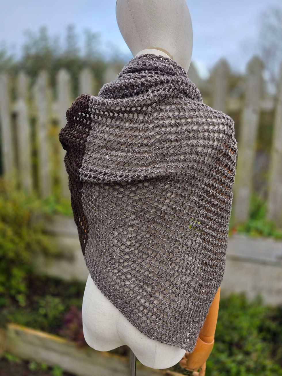 Thumbnail: Hand Knitted merino shawl 